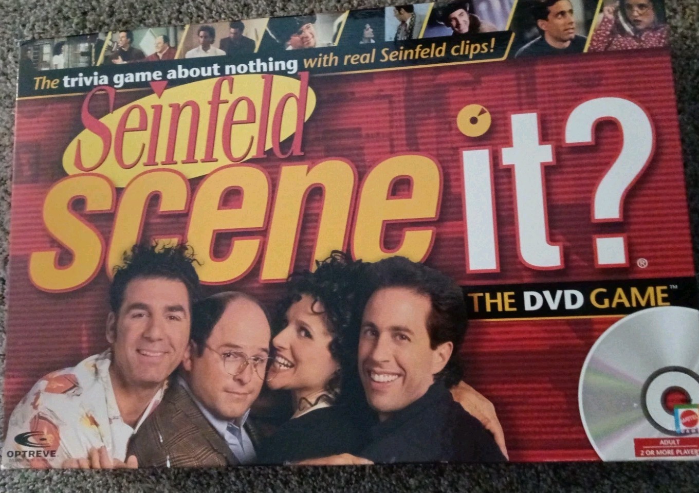 Seinfeld Trivia Board Game Pressman 2009 90’s TV Lot, Scene It Dvd Game