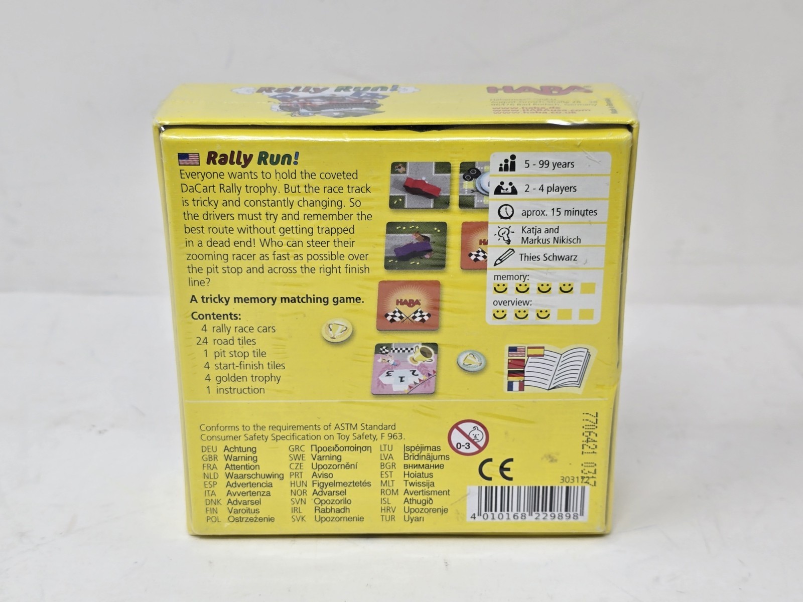 Rally Run! – Kids Memory Game by HABA, 2017, Made in Germany – New & Sealed