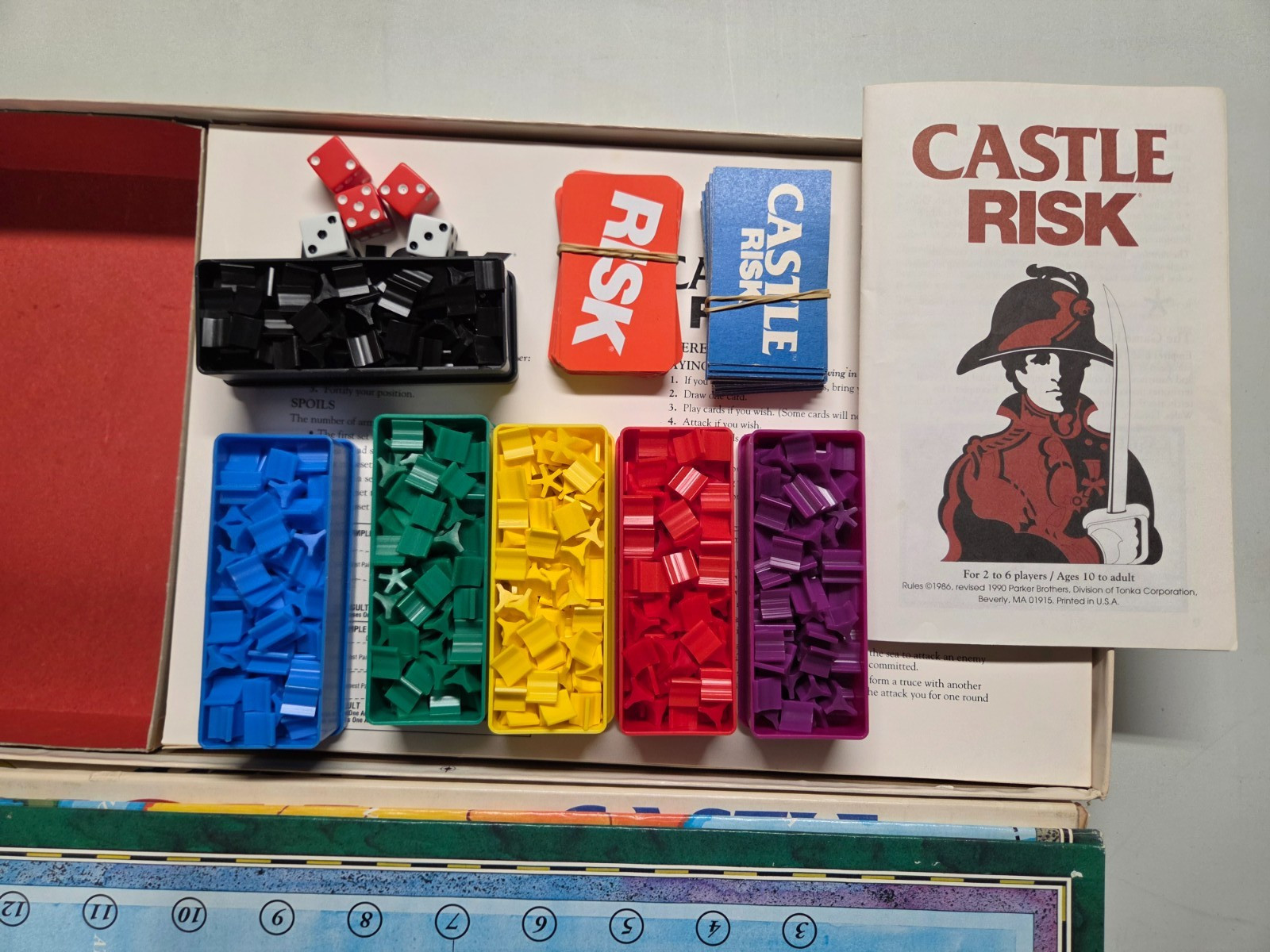 VGC Risk and Castle Risk Board Game 1990 Vintage 2 In 1 Parker Brothers Complete