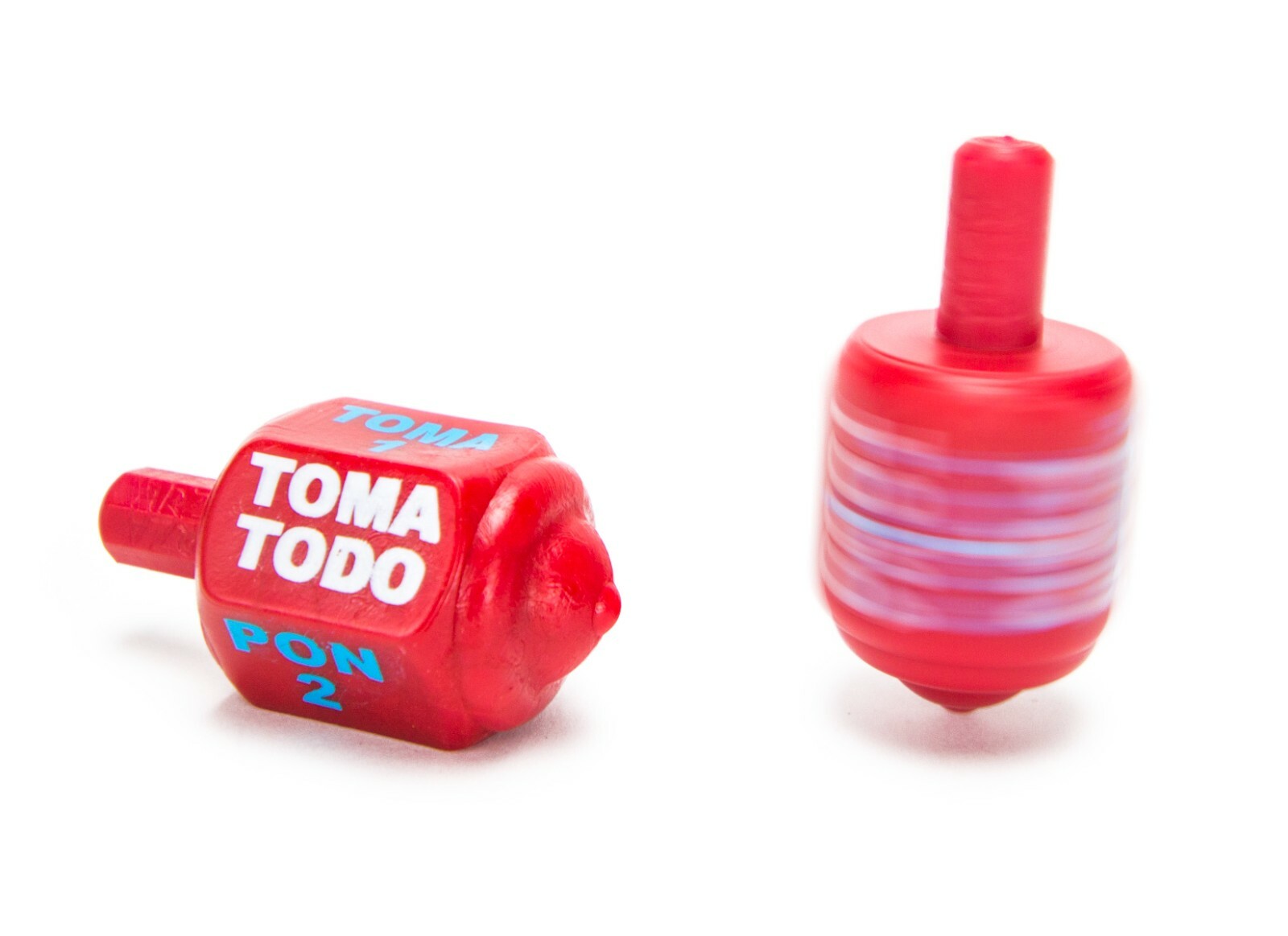 Classic Mexican Pirinola Toma Todo Solid Plastic Piece 5 Different Colors Pack