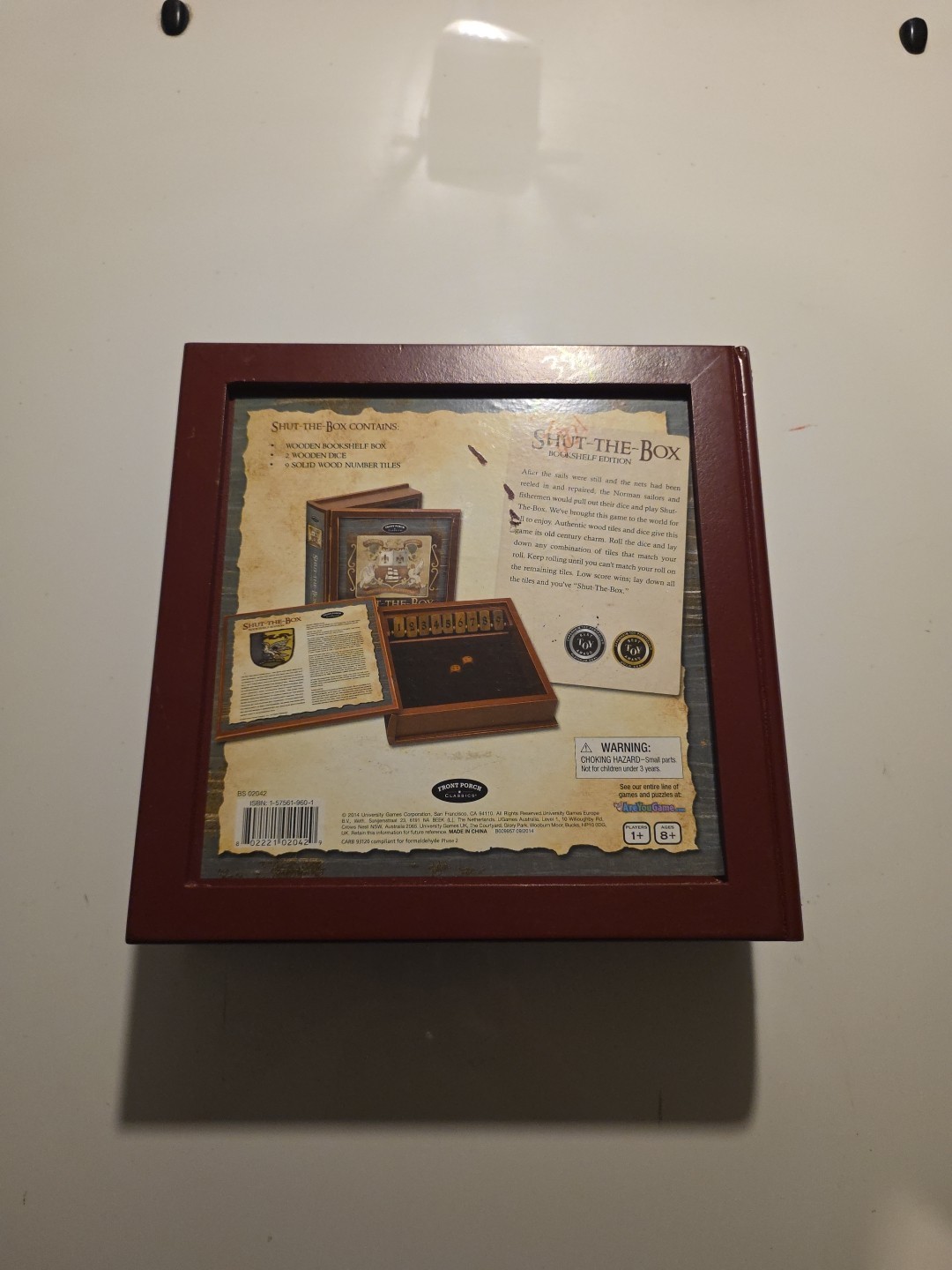 Shut-The-Box Game of Strategy & Chance OLD STOCK Book Shelf Edition Open Box