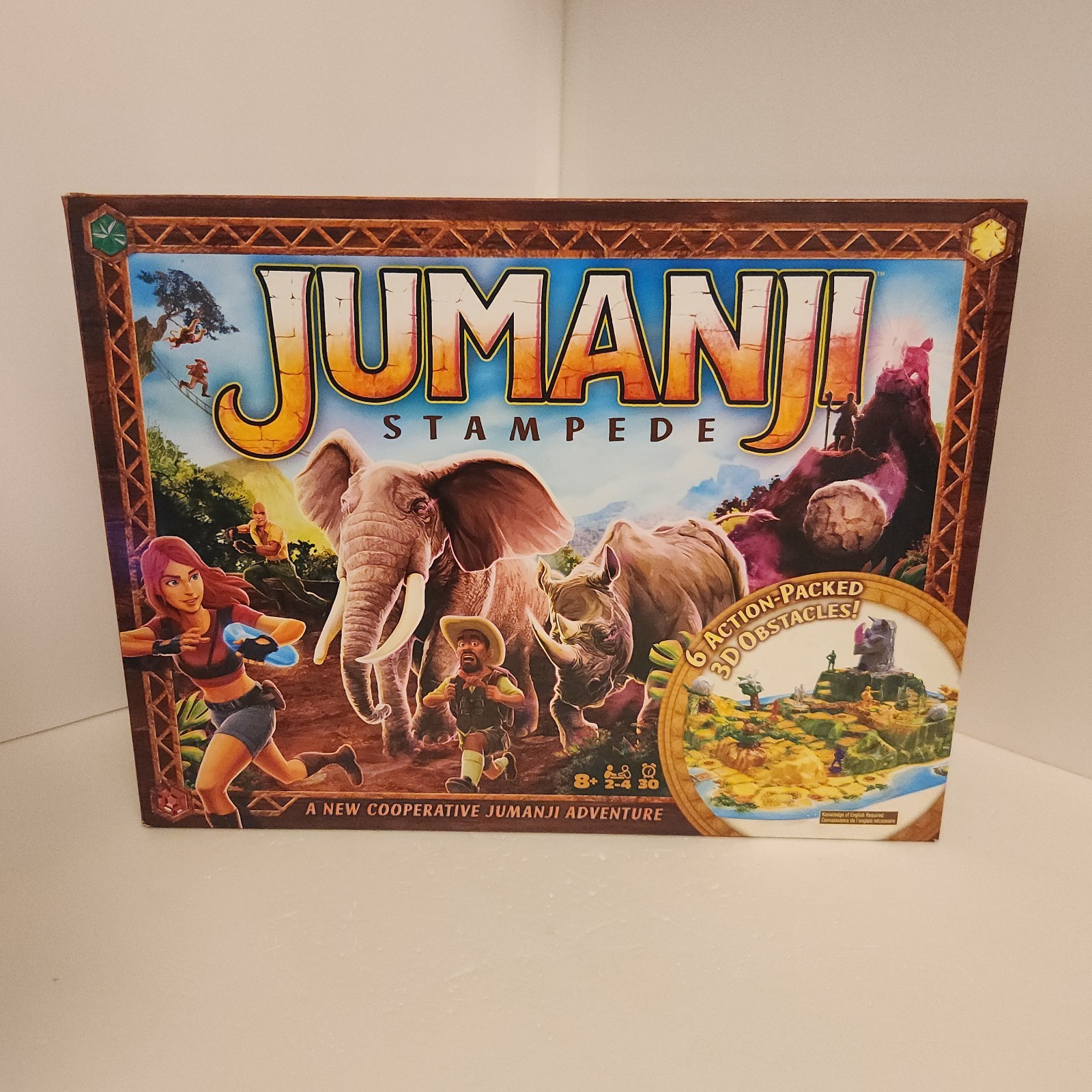 Jumanji Stampede Cooperative Board Game, 3D Adventure Game, Family Game