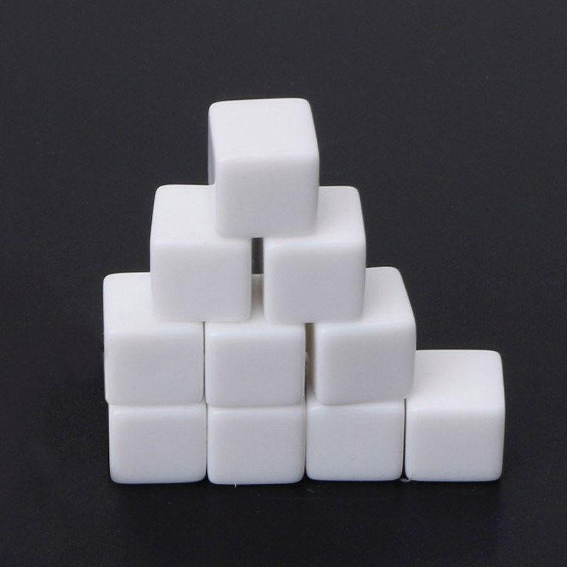 10Pcs D6 12mm Die Six Sided Table Gaming Blank For Role Playing Toys