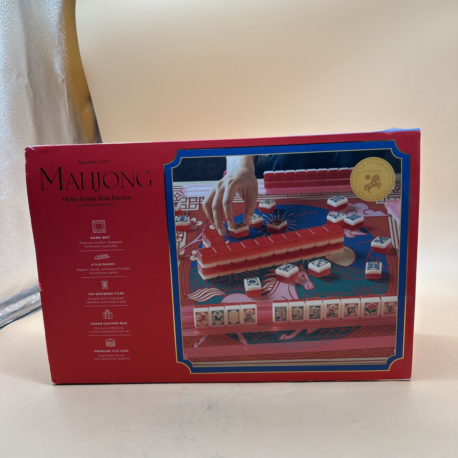 Deluxe Maison Lude Mahjong Horse Lunar Year Edition Starter Kit New-Open Box