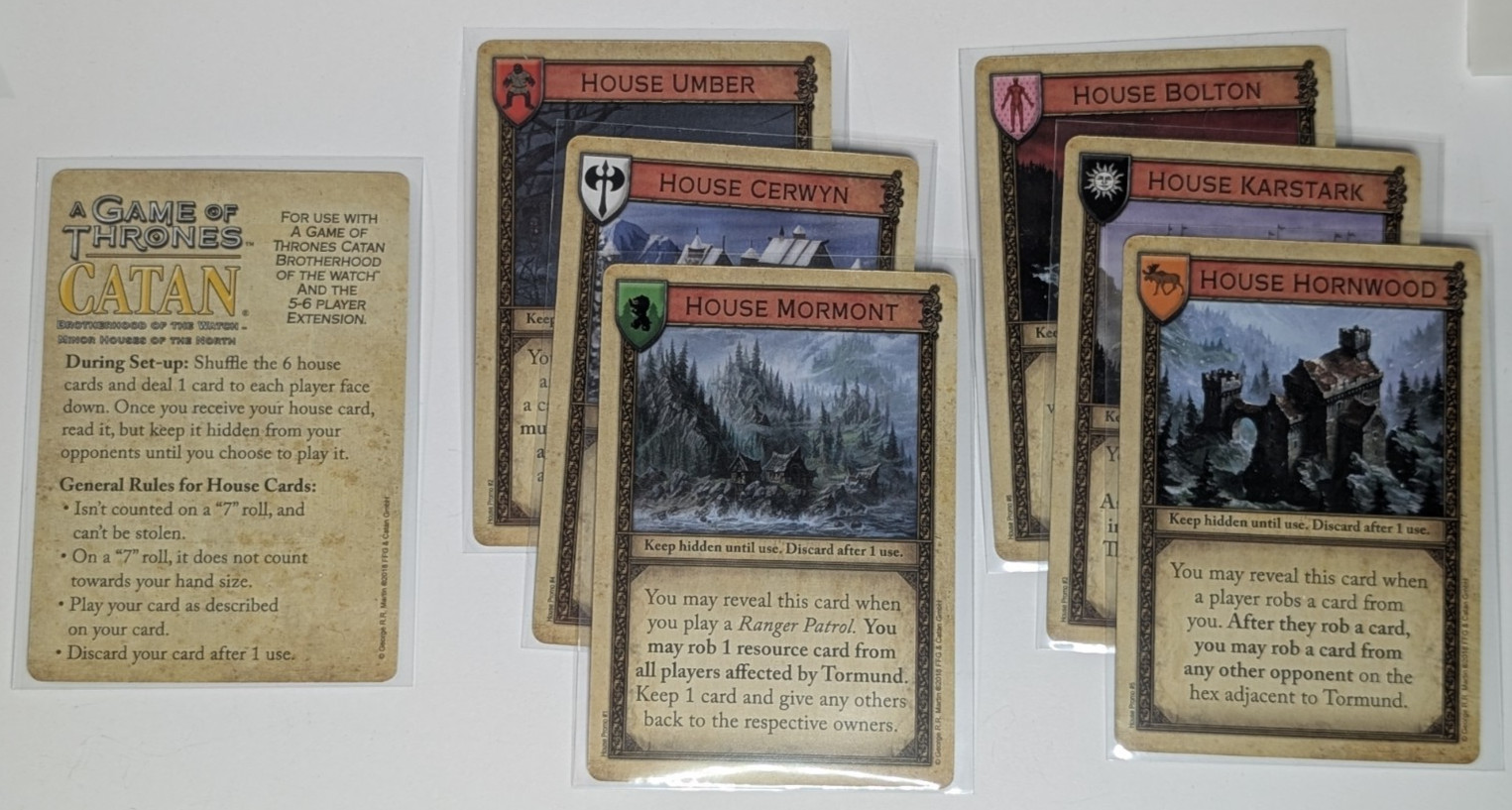 A GAME OF THRONES CATAN Brotherhood of the Watch MINOR HOUSES OF THE NORTH Promo