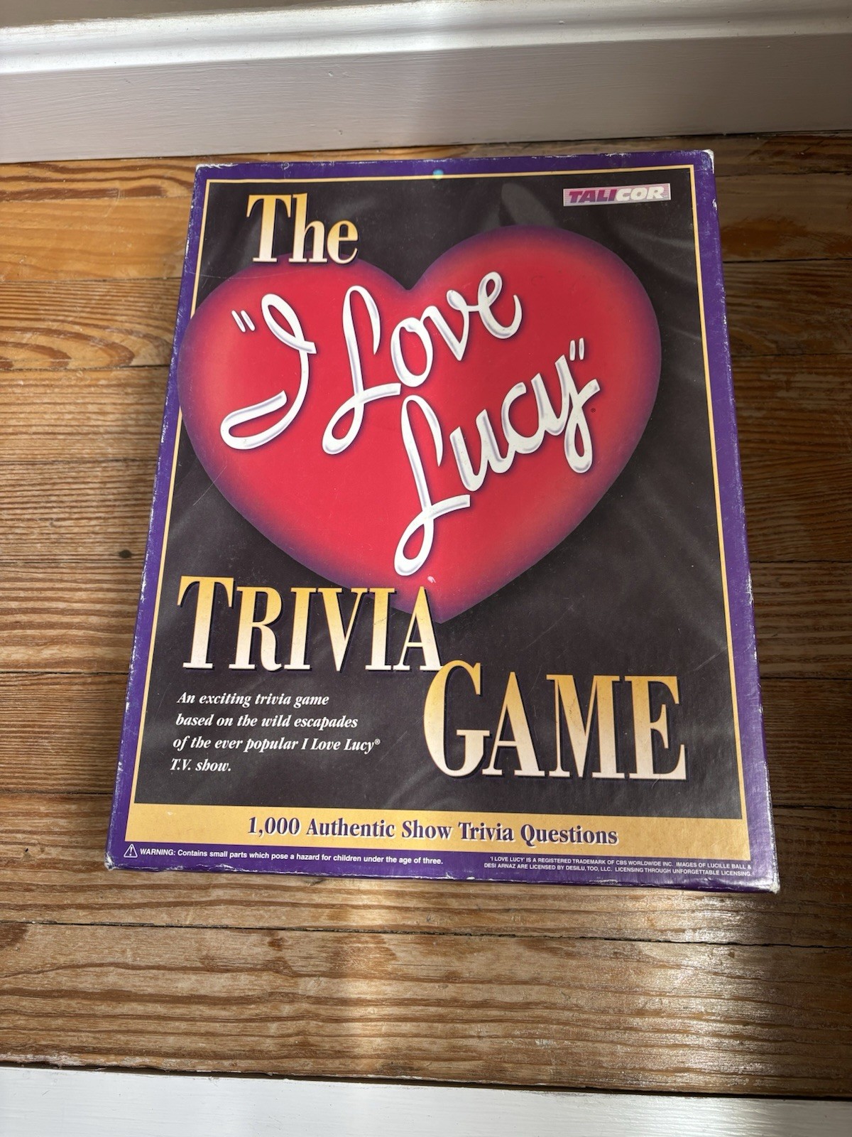 I Love Lucy Trivia Game! Still In Original Box. Hard To find. Board Is Split