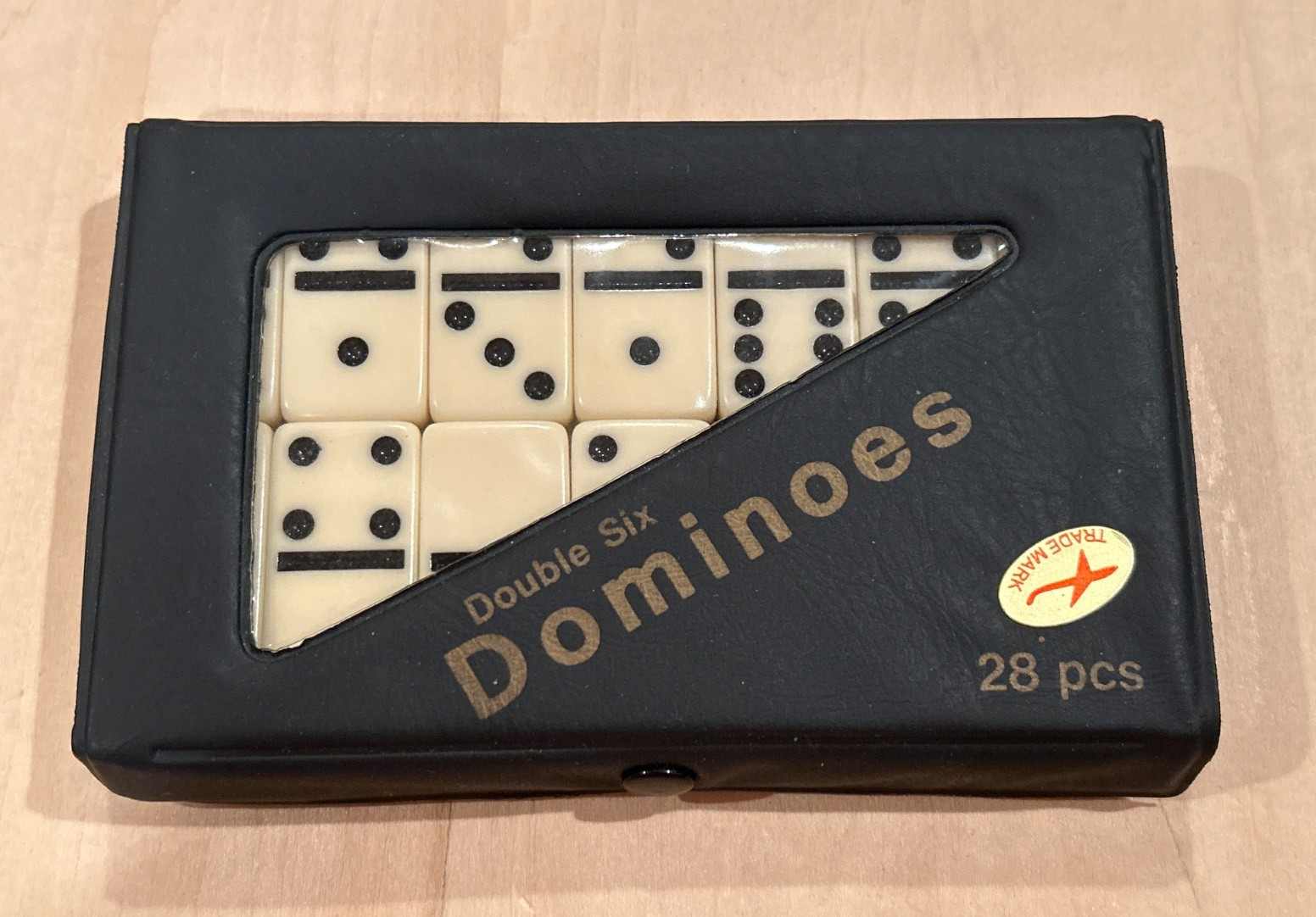 Vintage Double Six DOMINOES Game 28 PCs Aeroplane Trade Mark Original Case