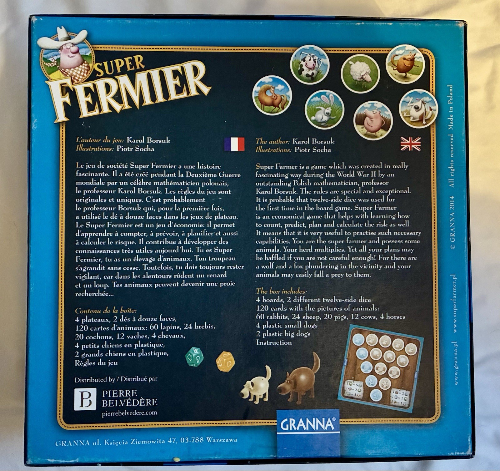 Super Farmer Board Game Complete Granna 2014 Rare