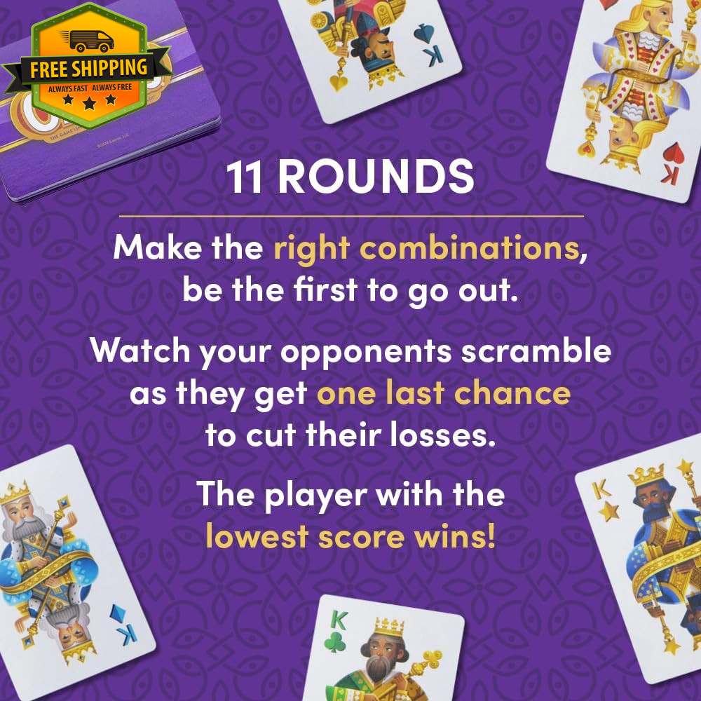 Five Crowns Card Game Rummy Style Family Game Kids Adults Travel