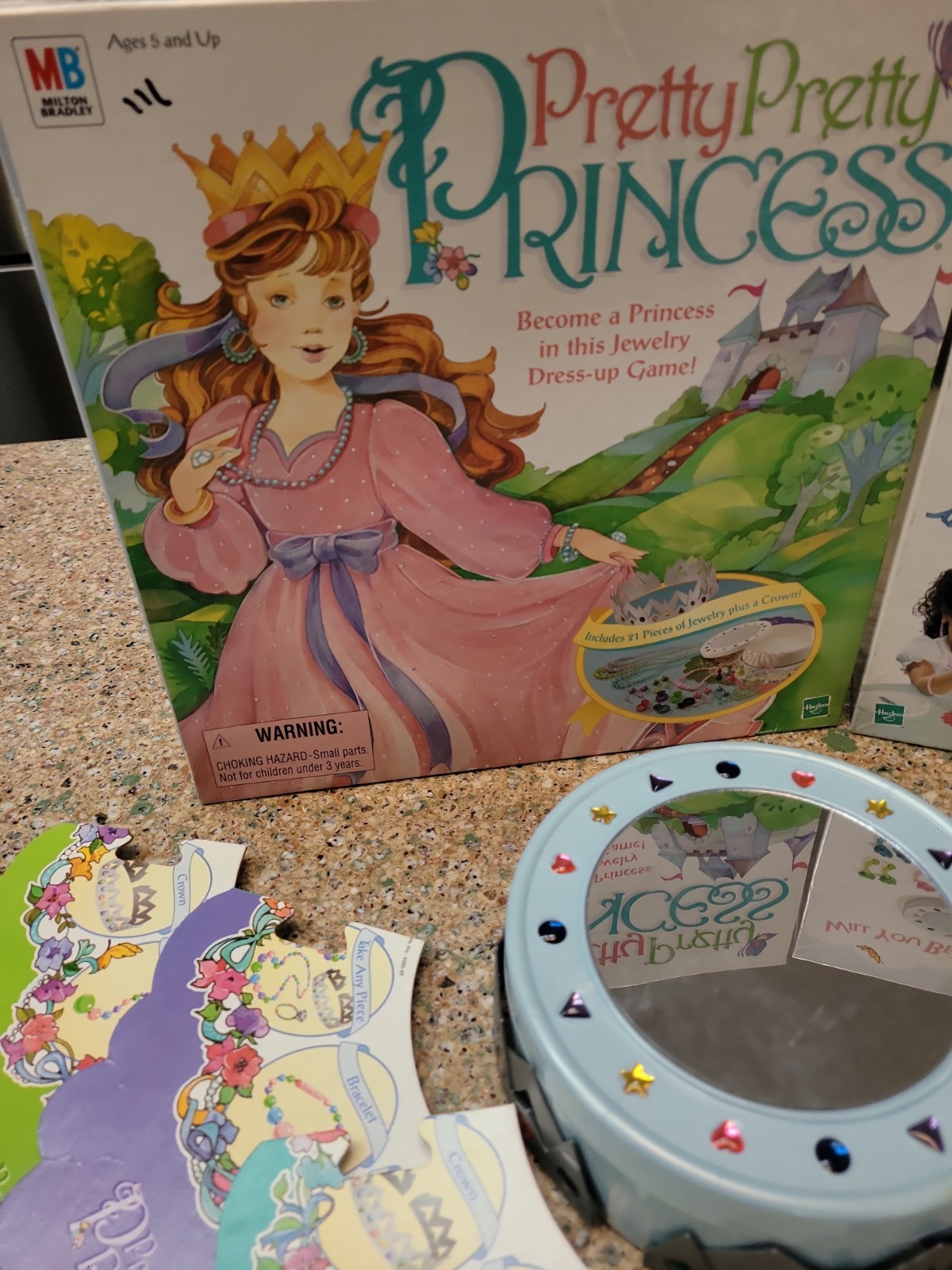 Milton Bradley Pretty Pretty Princess Board Game Incomplete Spinner 1995 See Pic