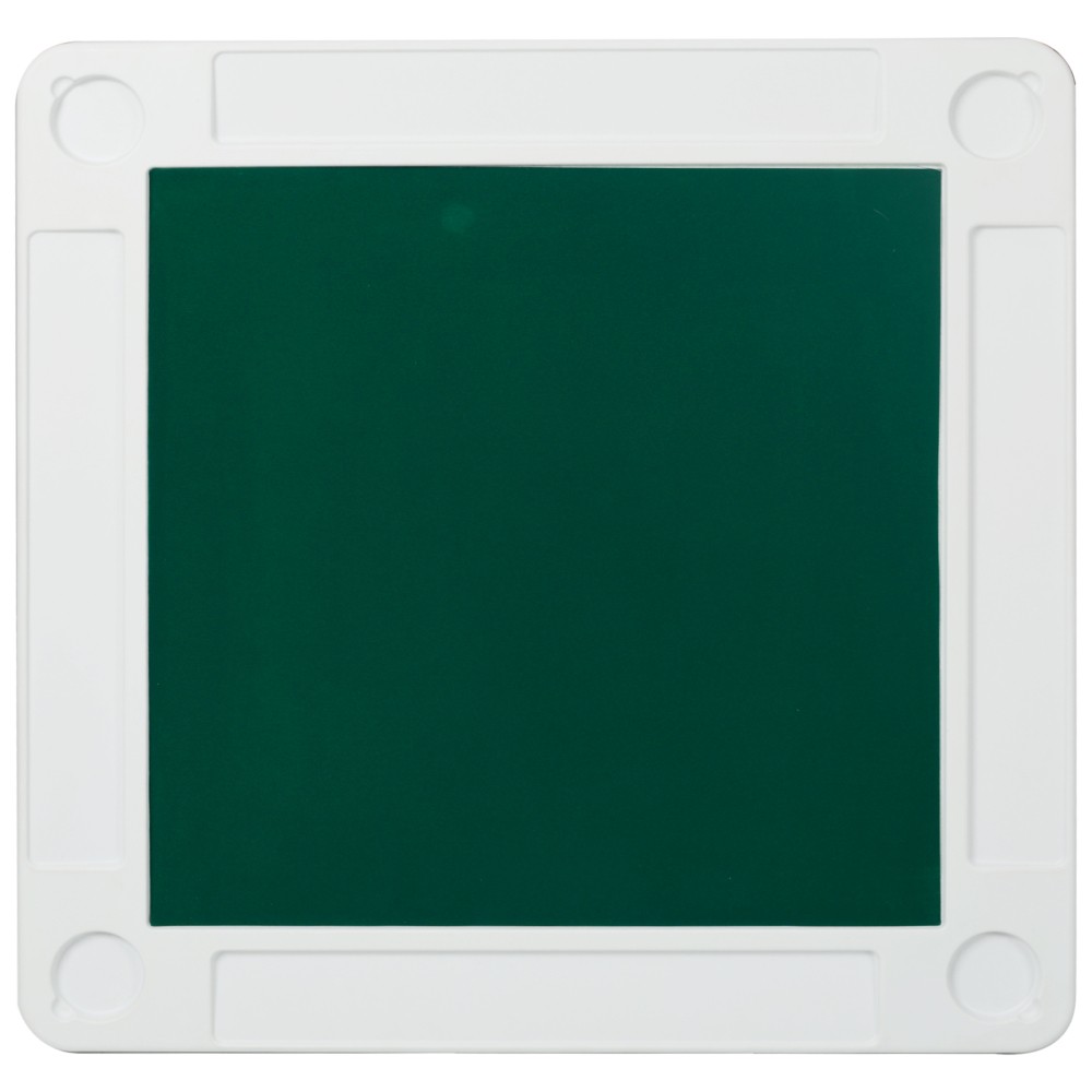 Square Folding Card Table Felt Poker Mahjong Table with Chip Trays Cup Holders