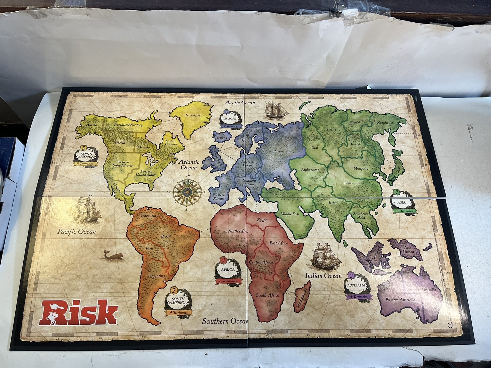 Risk Board Game Strategic Conquest Secret Missions Multiple Gameplay Complete