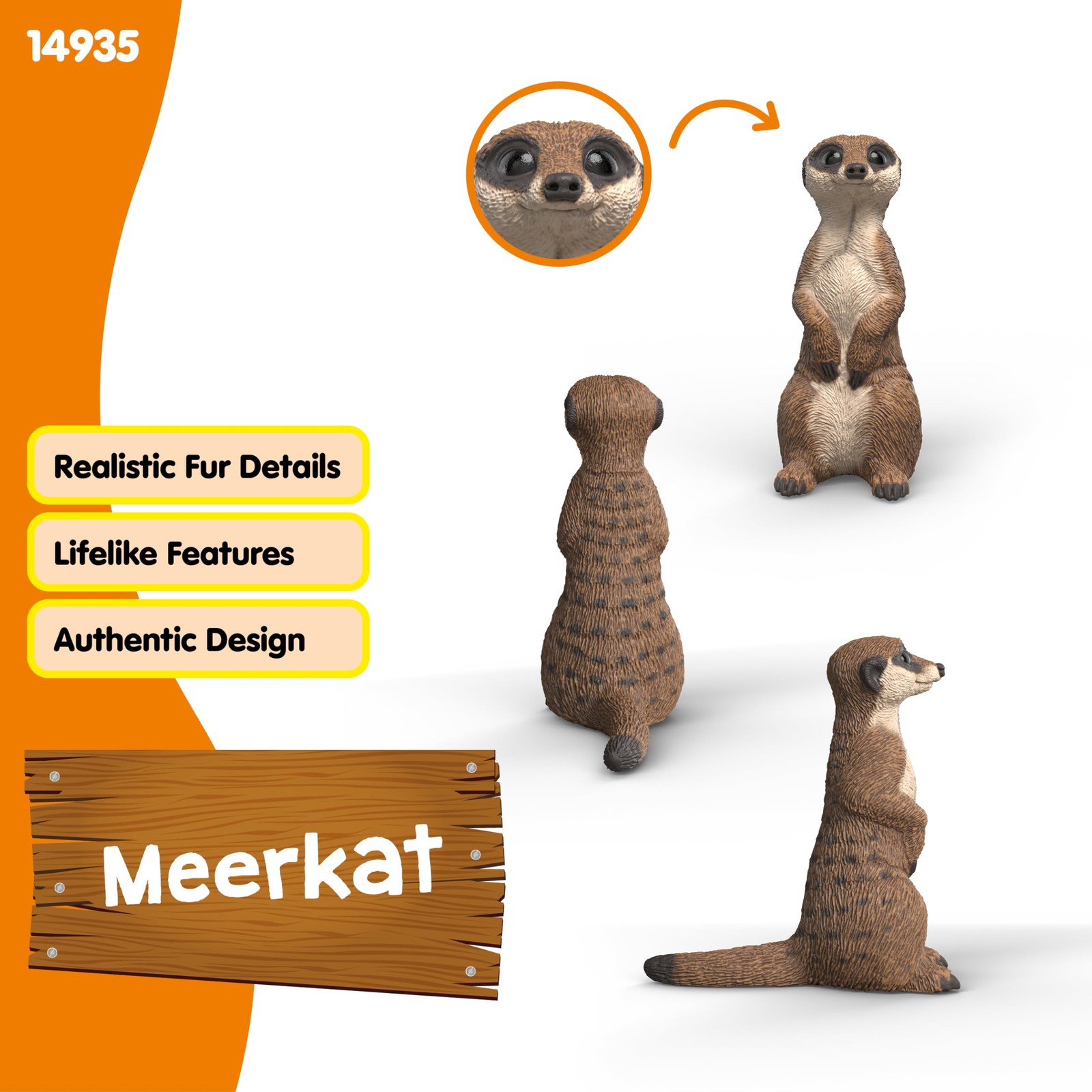 Schleich Wild Life Meerkat Figure Model 14935 Multicolor