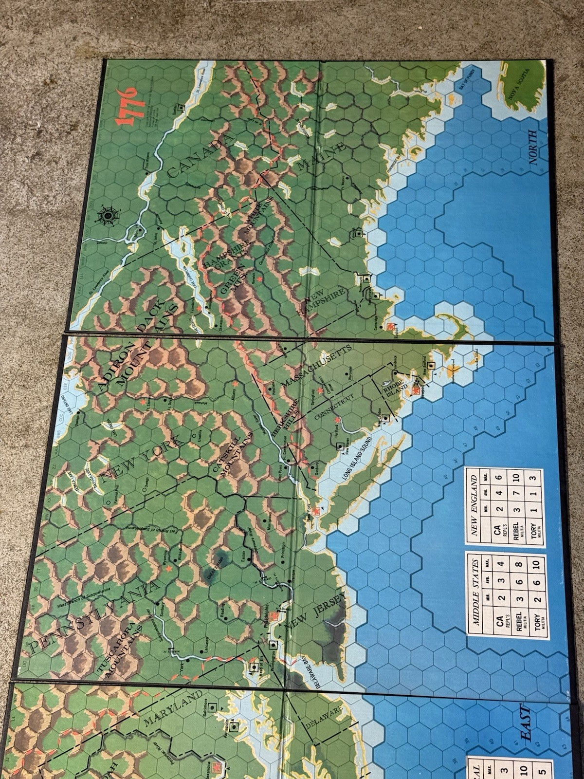Avalon Hill 1776 Board Game American Revolutionary War Vintage 1974 Strategy