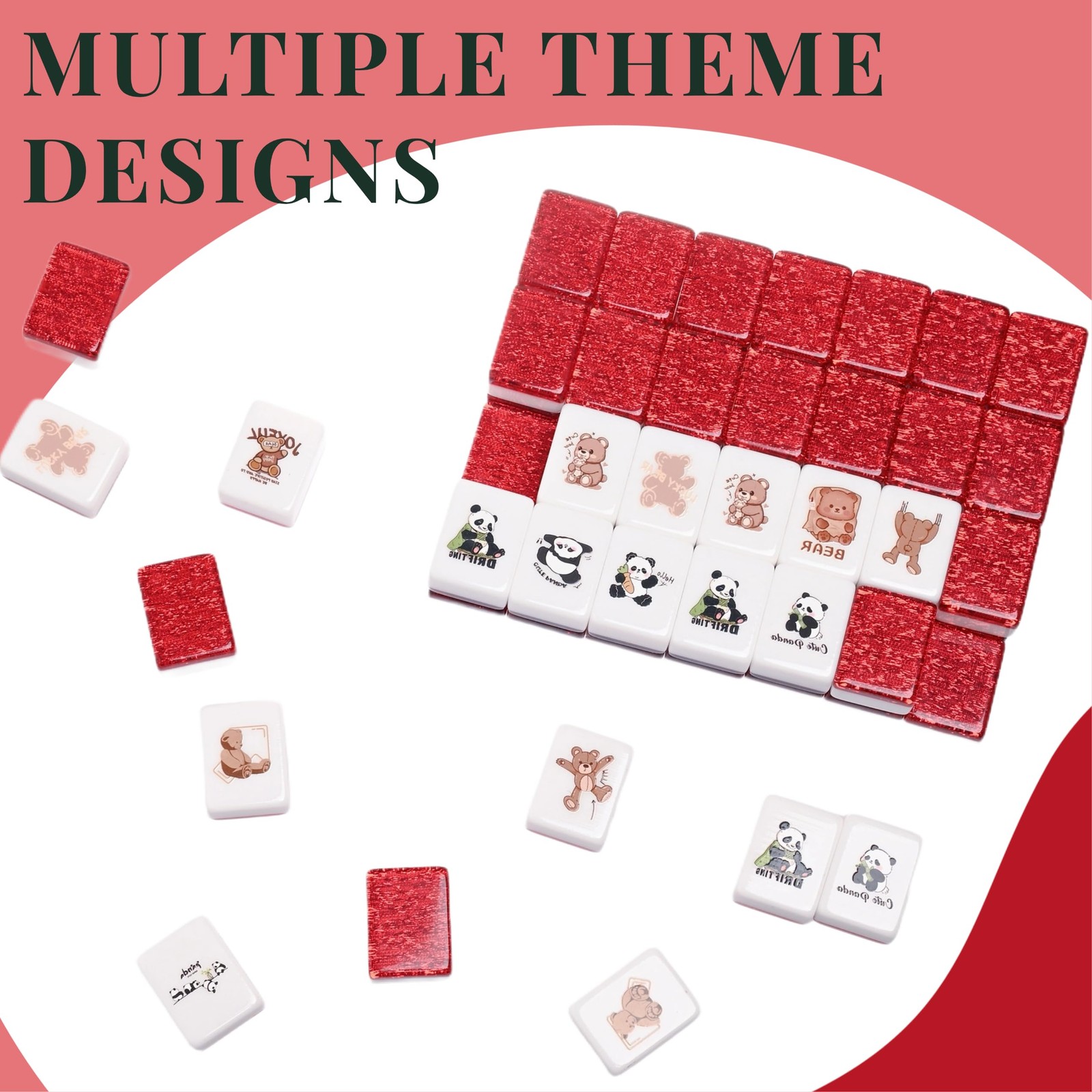 Gueiddi Mahjong Block Set 65 Pcs Vita Mahjong Set Handbag Portable Travel