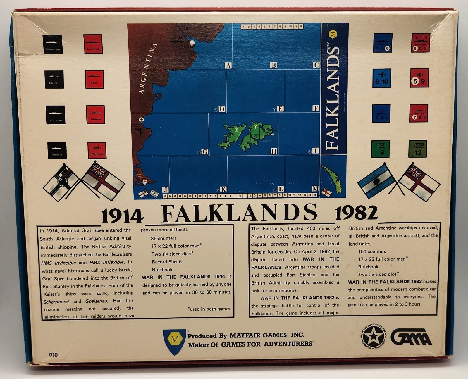 War in the Falklands (Mayfair Games 1982) – Near Mint, Complete, & Unpunched