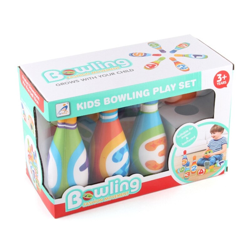 Children PU Solid Bowling Game Set Develop Kids Hand-eye Coordination Safe