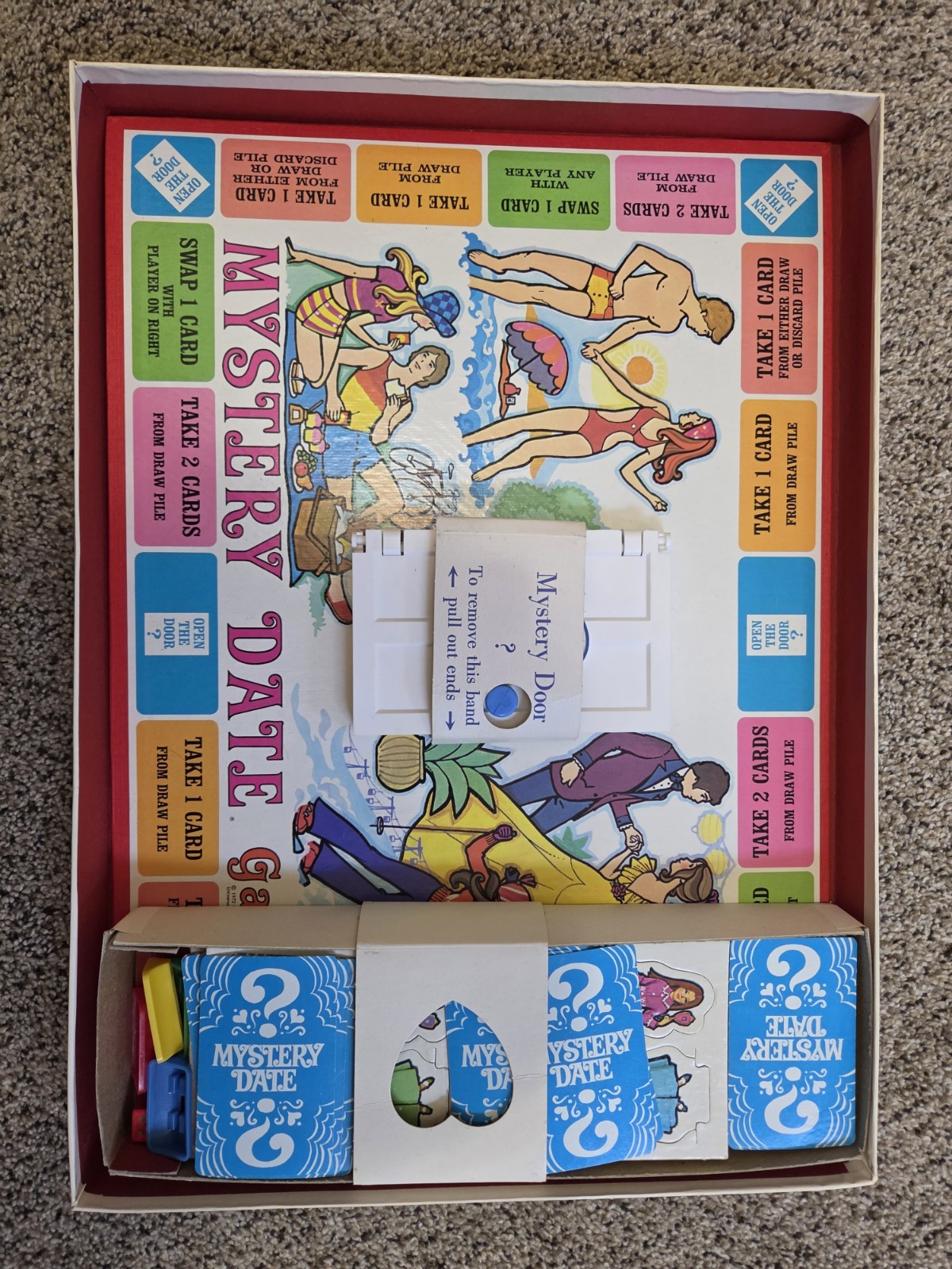 Vintage Mystery Date Board Game Complete Milton Bradley 1972 Excellent Complete