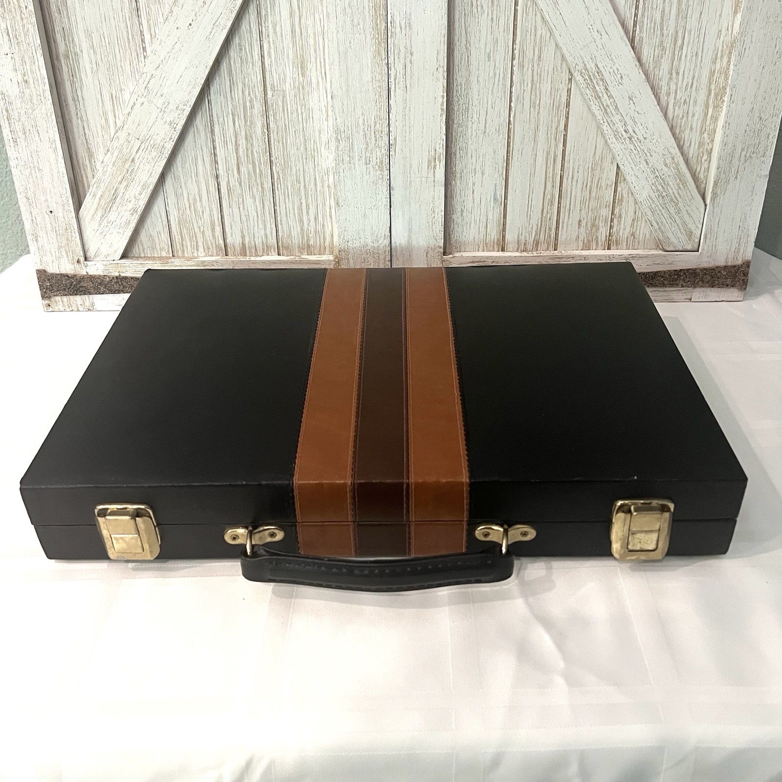 Vintage Reiss Backgammon Travel Game Set Attache Case Complete