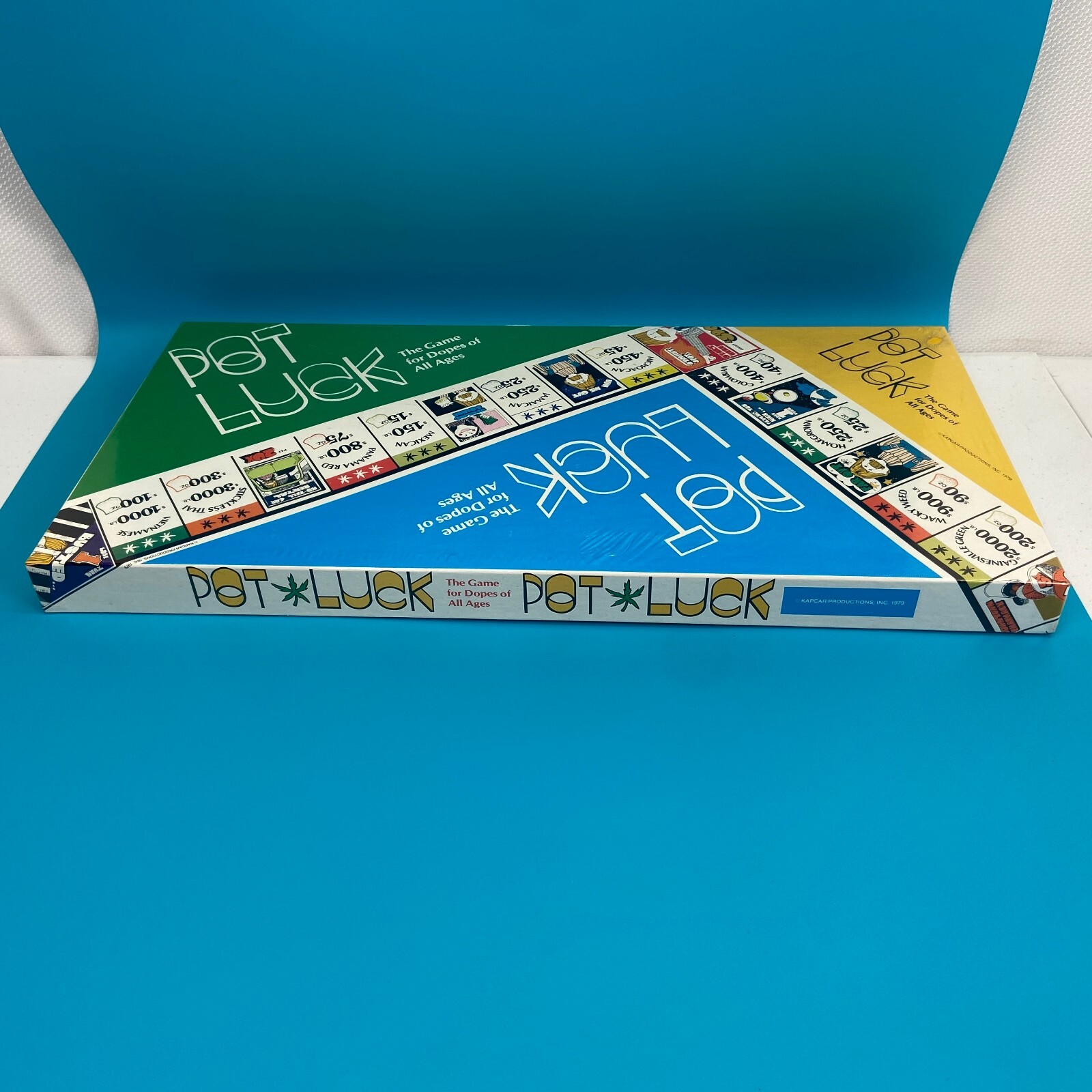 Vintage Rare POT LUCK Board Game 1979 Kapcar Monopoly Cannabis Weed NEW SEALED!!