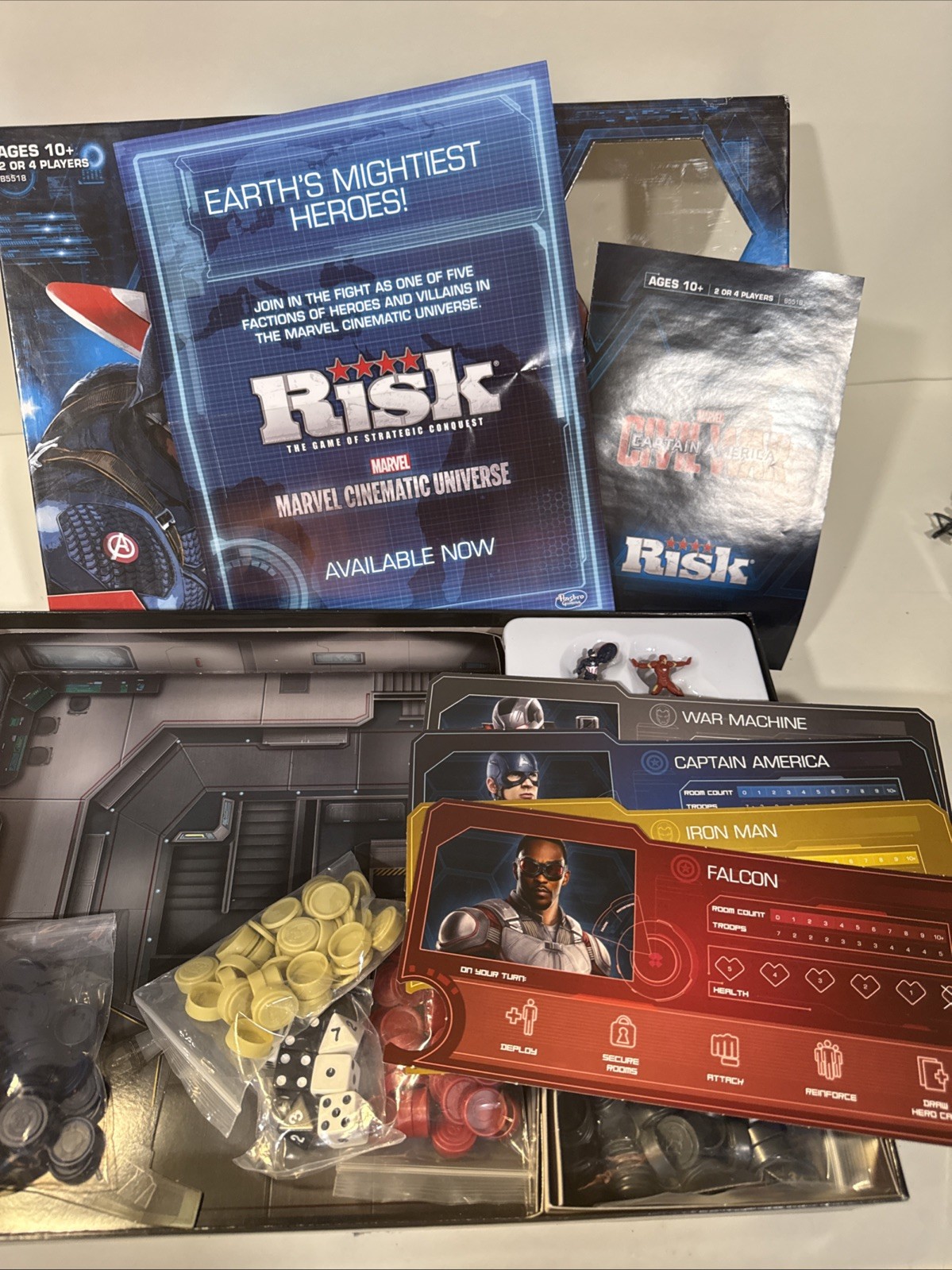Risk Captain America Civil War Board Game Marvel Hasbro Avengers 2016