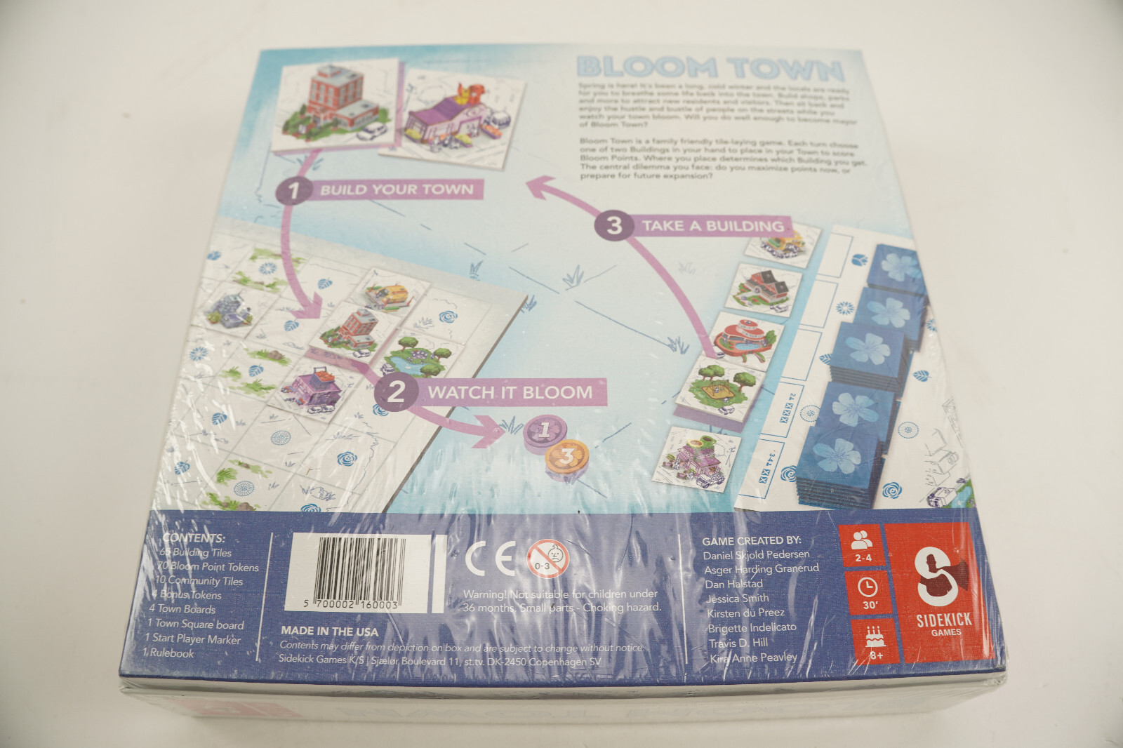 Sidekick Games Bloom Town Strategy Board Game New Sealed 2-4 Players