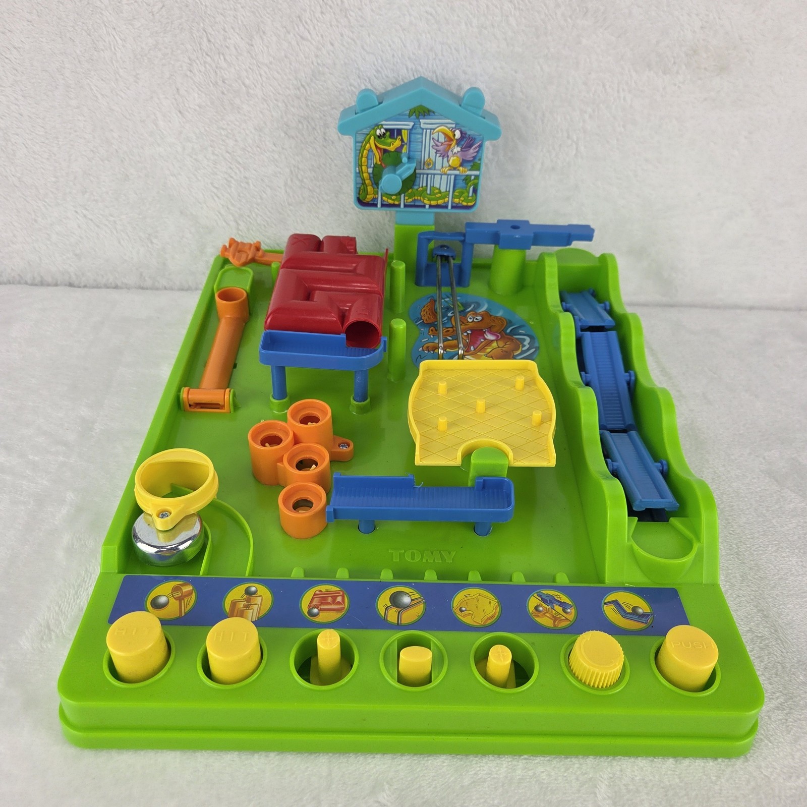 Tomy Tricky Bill Screwball Scramble Skill Game Timer Tested Complete w/ 2 Balls