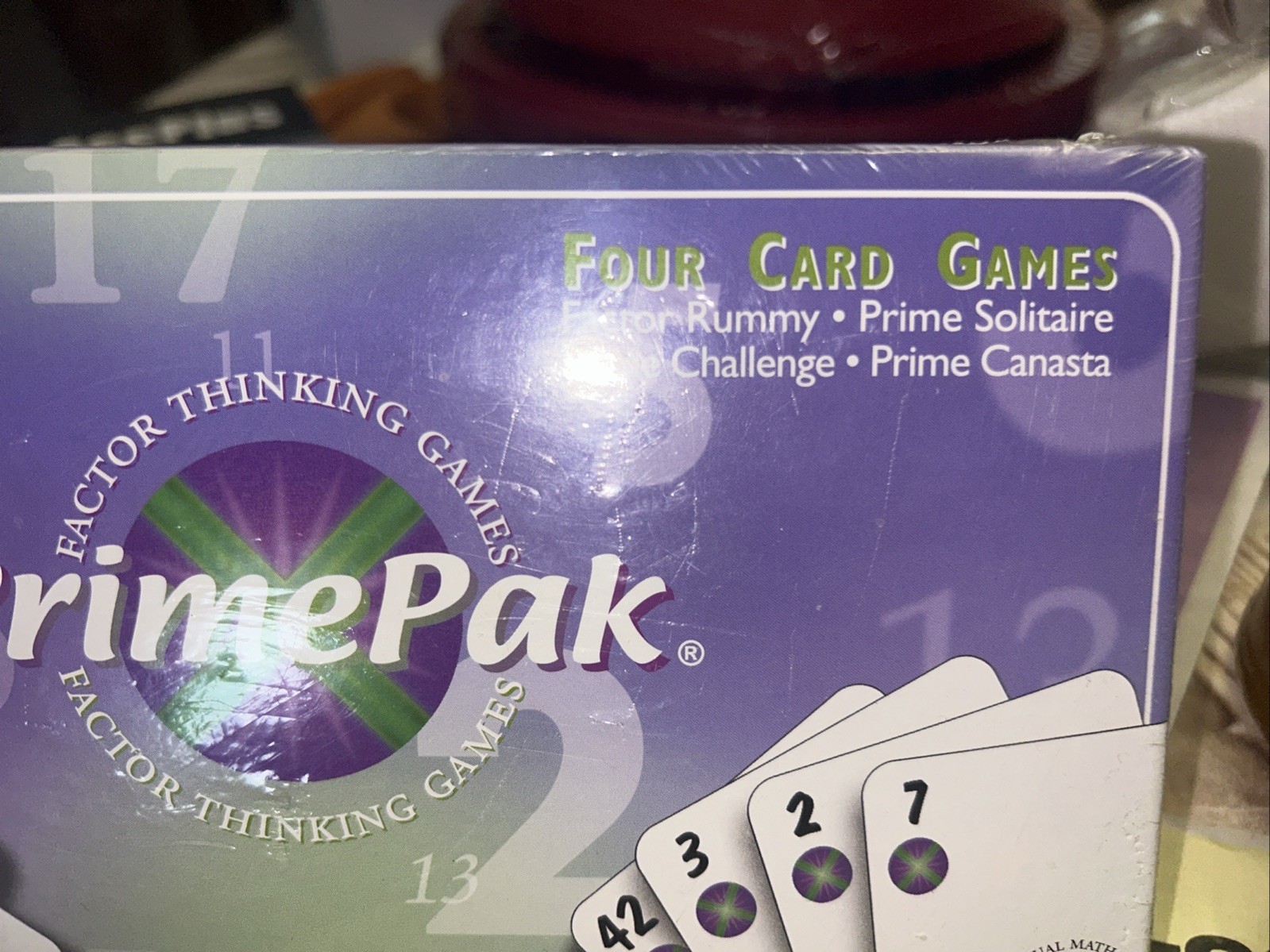 PrimePak Four Math Card Games Factor Sets From Creators of Equate Homeschool