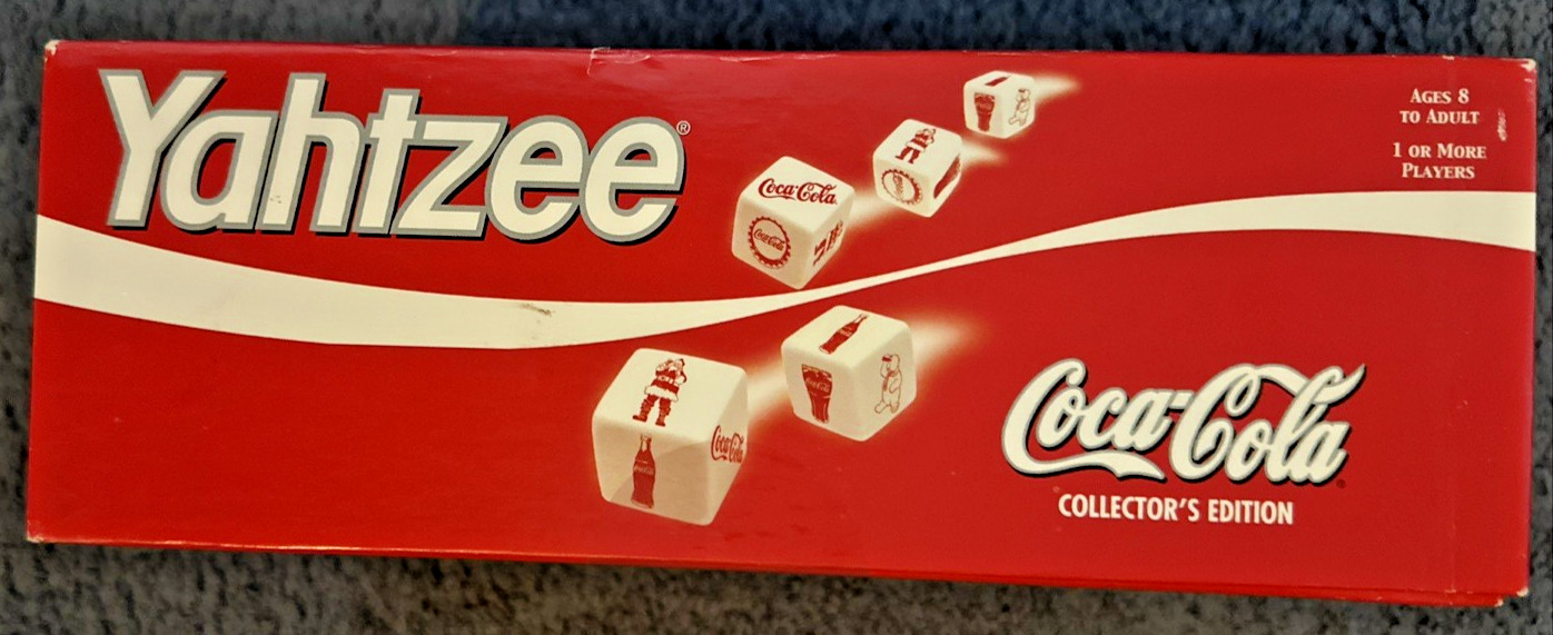 YAHTZEE Collectors Edition Shake Dice Game COCA COLA