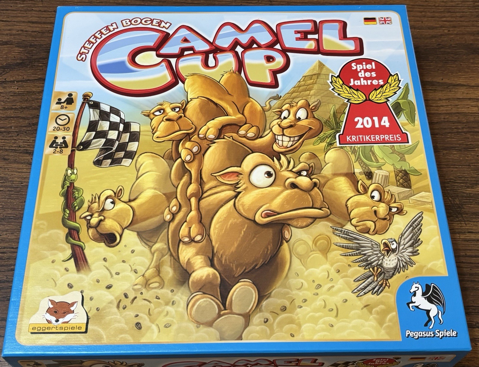 Camel Up Cup Board Game 100% Complete Pegasus Games Stephen Bogen
