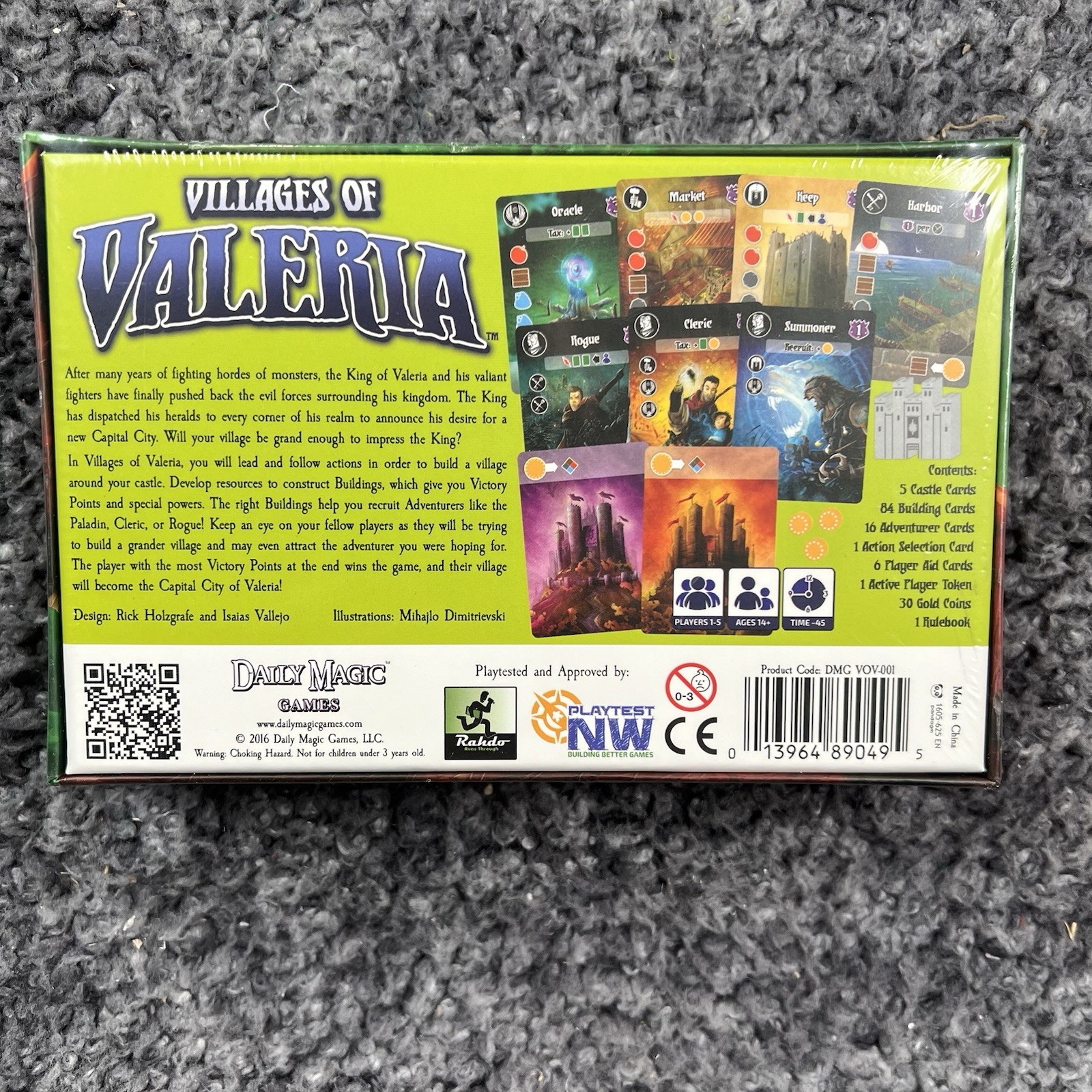 Villages of Valeria Card Game by Daily Magic Games Strategy New
