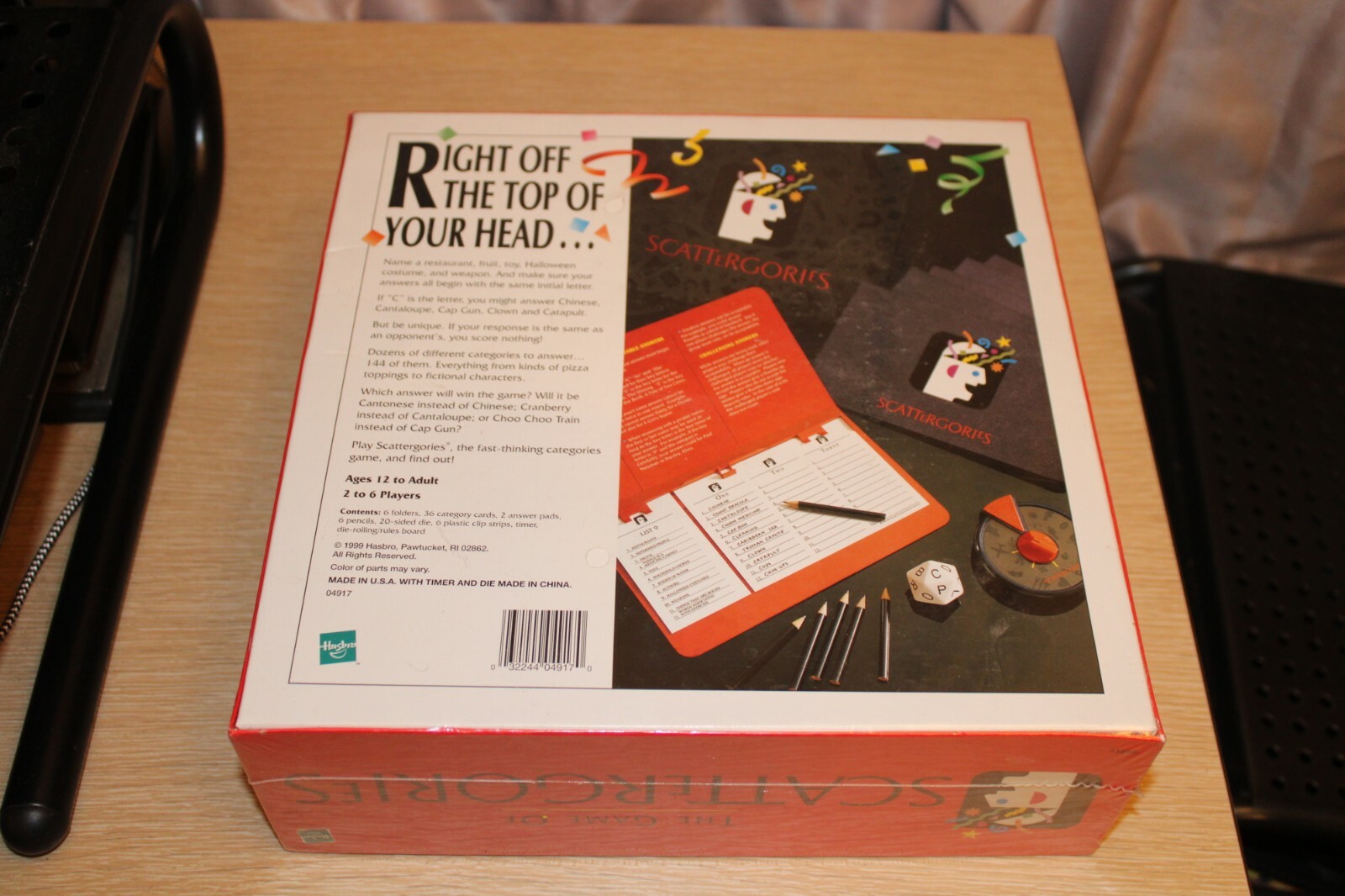 SCATTERGORIES Factory Sealed Box, 1999 Edition, Brand New READ DESCRIPTION