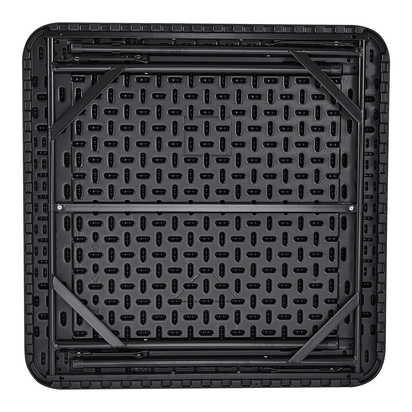 Uimoso Mahjong Table 4Player Folding Card Table & 4 Cup Holders Chip Trays Black