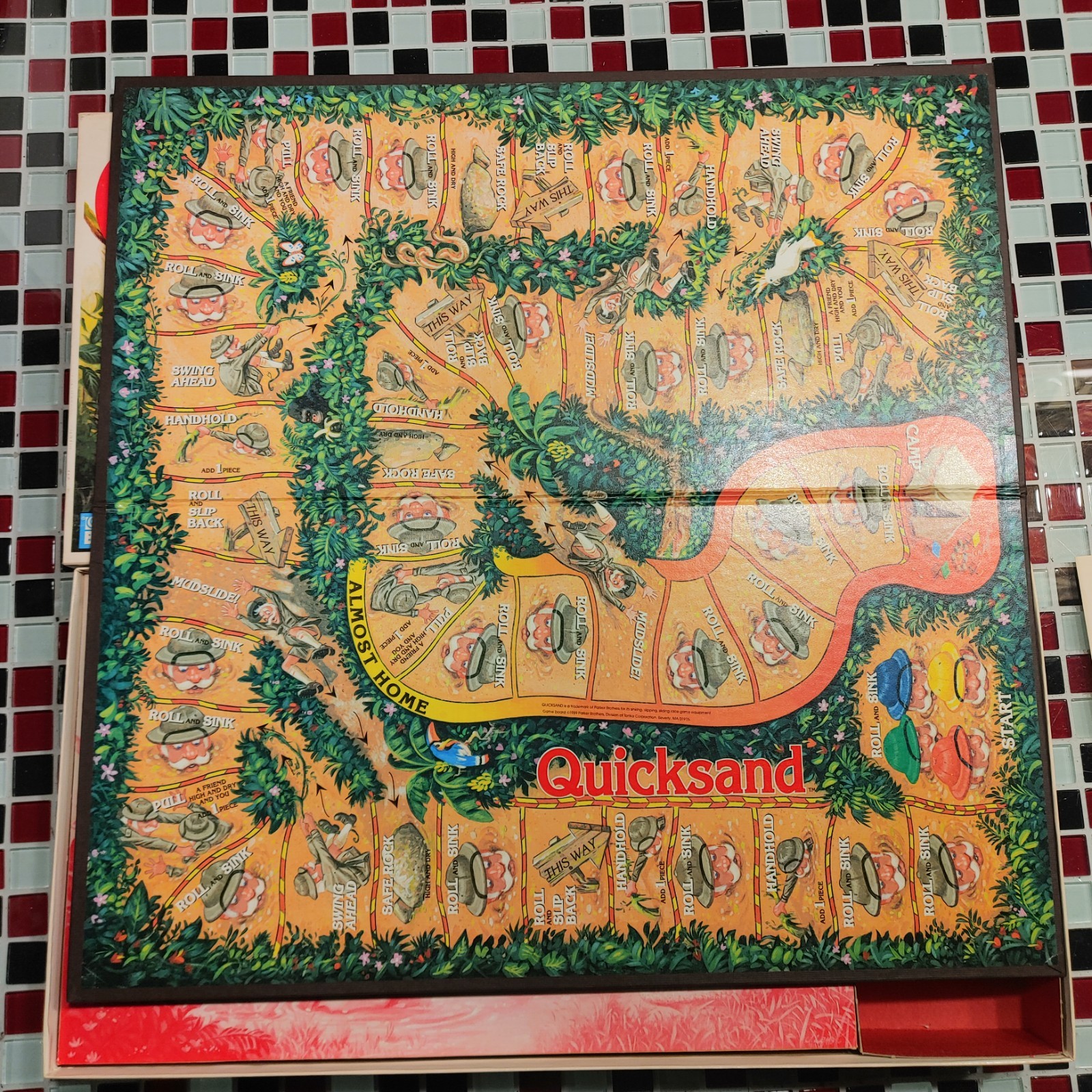 COMPLETE ~ Vtg 1989 Quicksand Slip Slide or Sink Parker Brothers Board Game