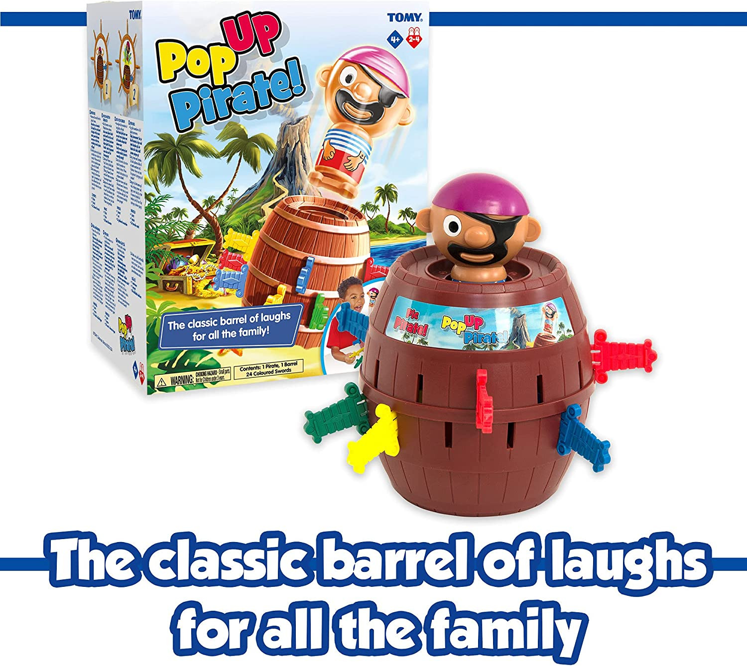 TOMY Pop-Up Pirate Board Game – Fun Family Game Night Activity for Kids Ages 4+
