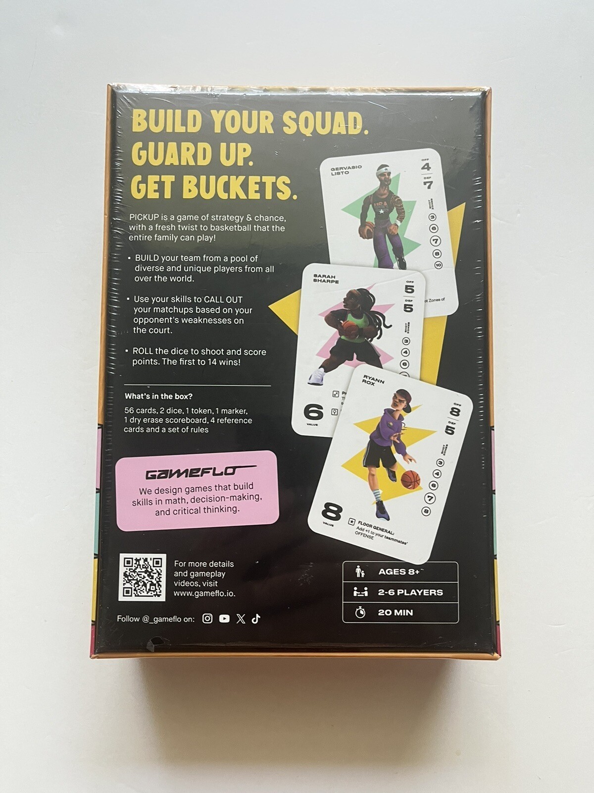 Gameflo Pickup Basketball Card Game Of Strategy 2-6 Players Ages 8+ New Sealed