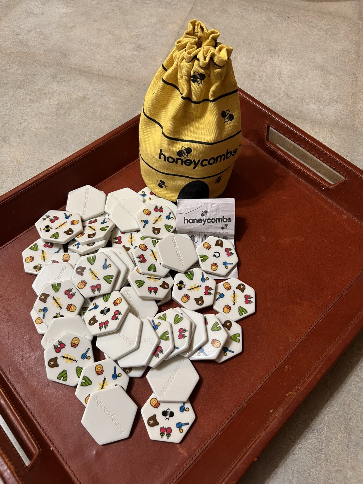 Honeycombs The Game w Bag Tiles Connect Match Strategy Game Complete