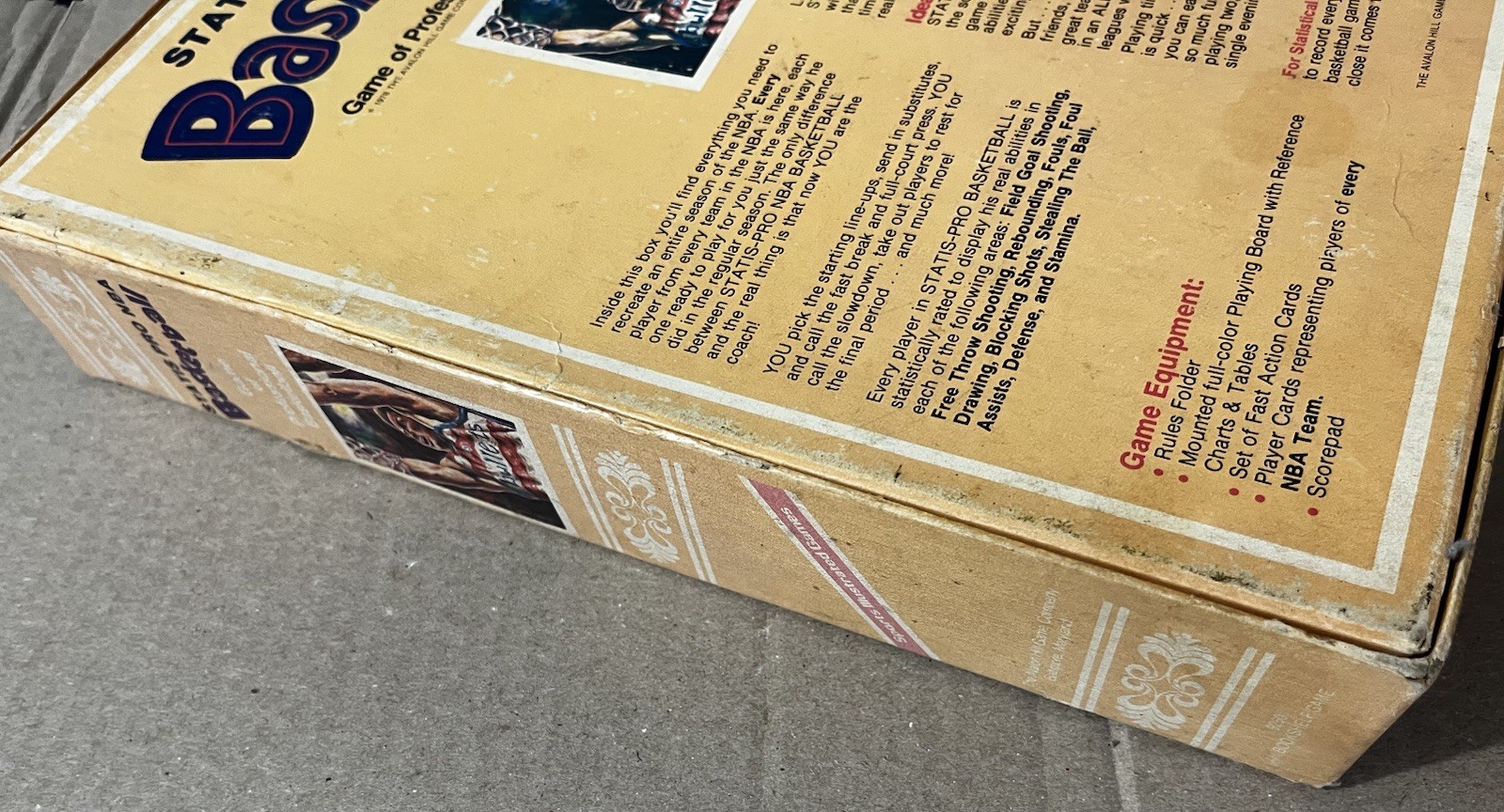 Vintage 1978 STATIS PRO NBA BASKETBALL Sports Illustrated Avalon Hill Board Game