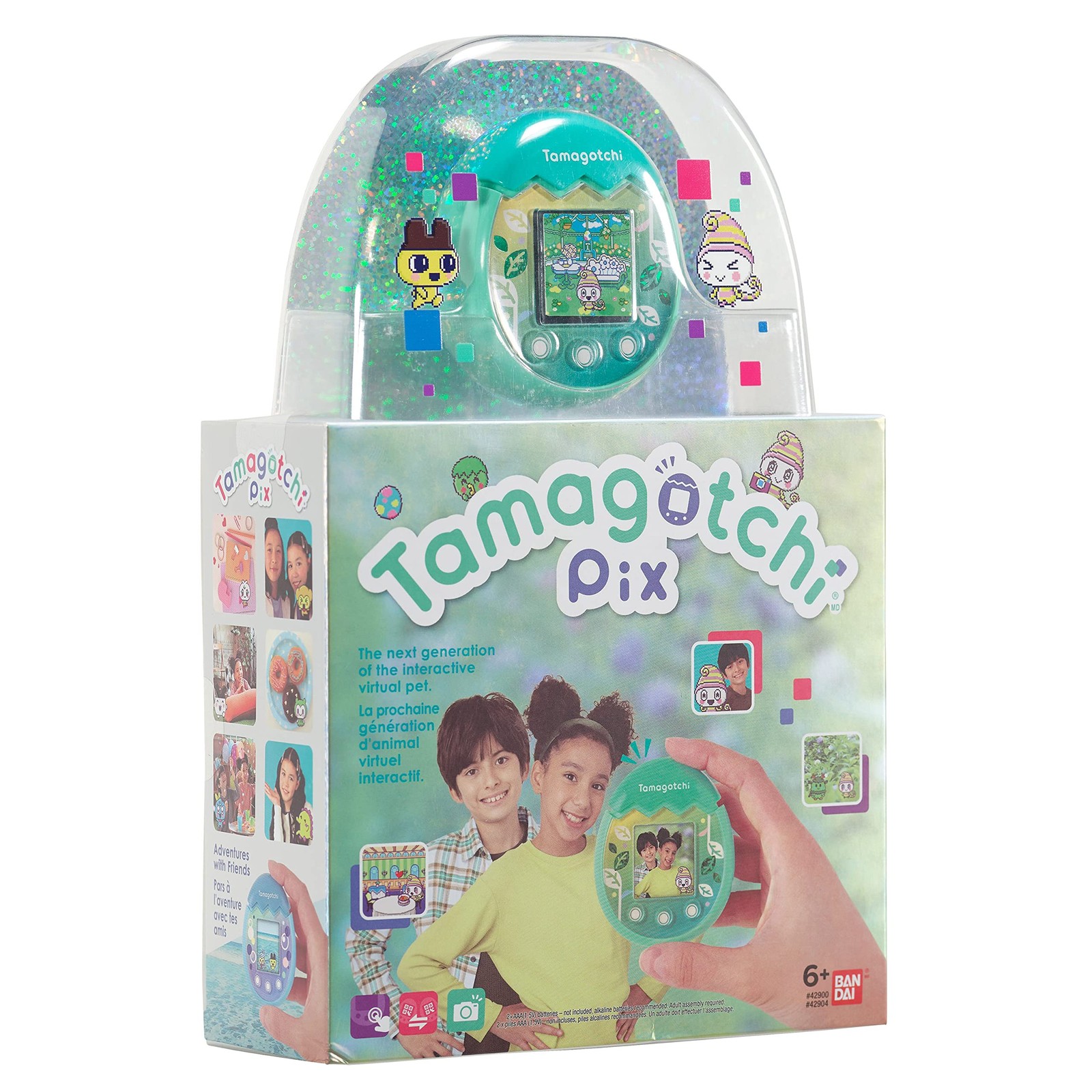 Tamagotchi Pix Digital Pet 1.5 W x 2.4 L 2.8 H Nature Green 42904