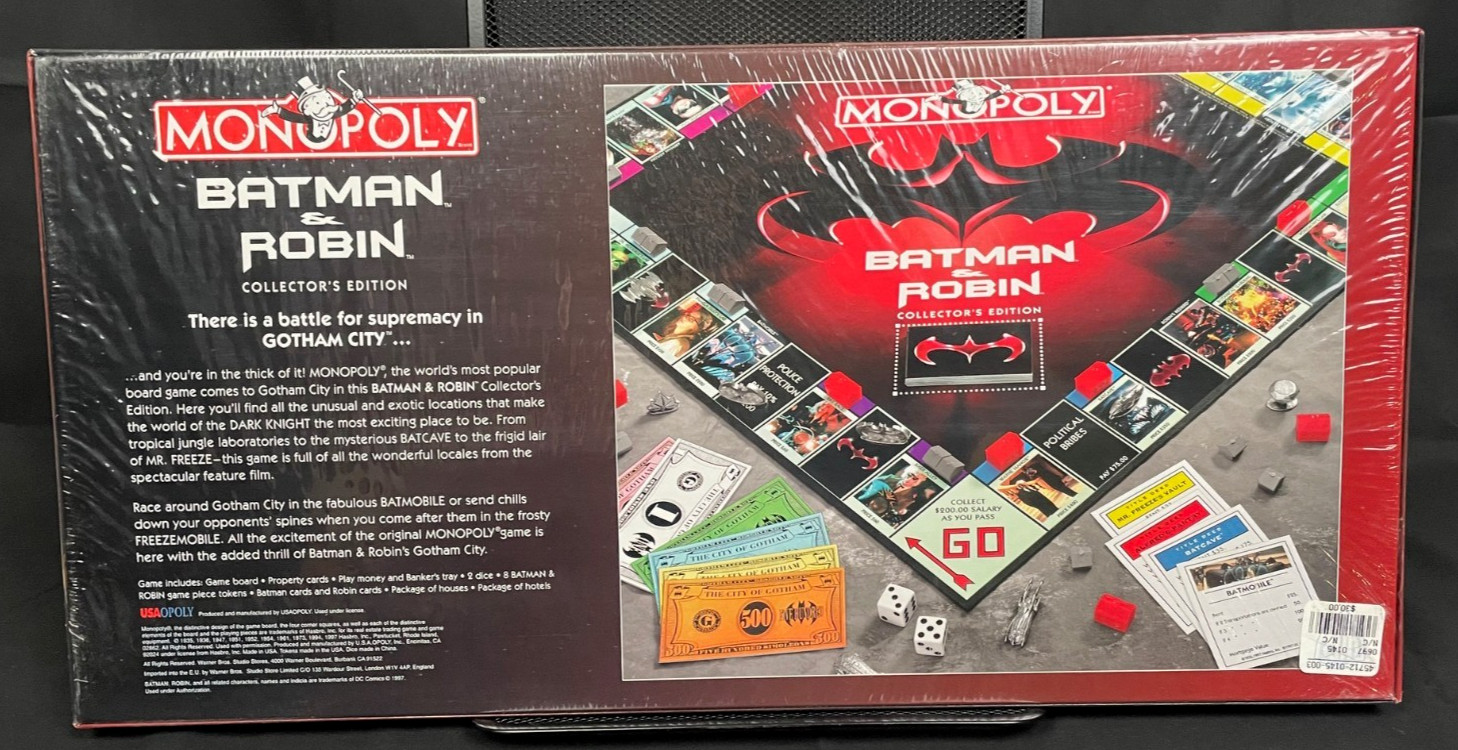 Batman & Robin Monopoly Collector’s Edition (1997) – Factory Sealed – DC Comics