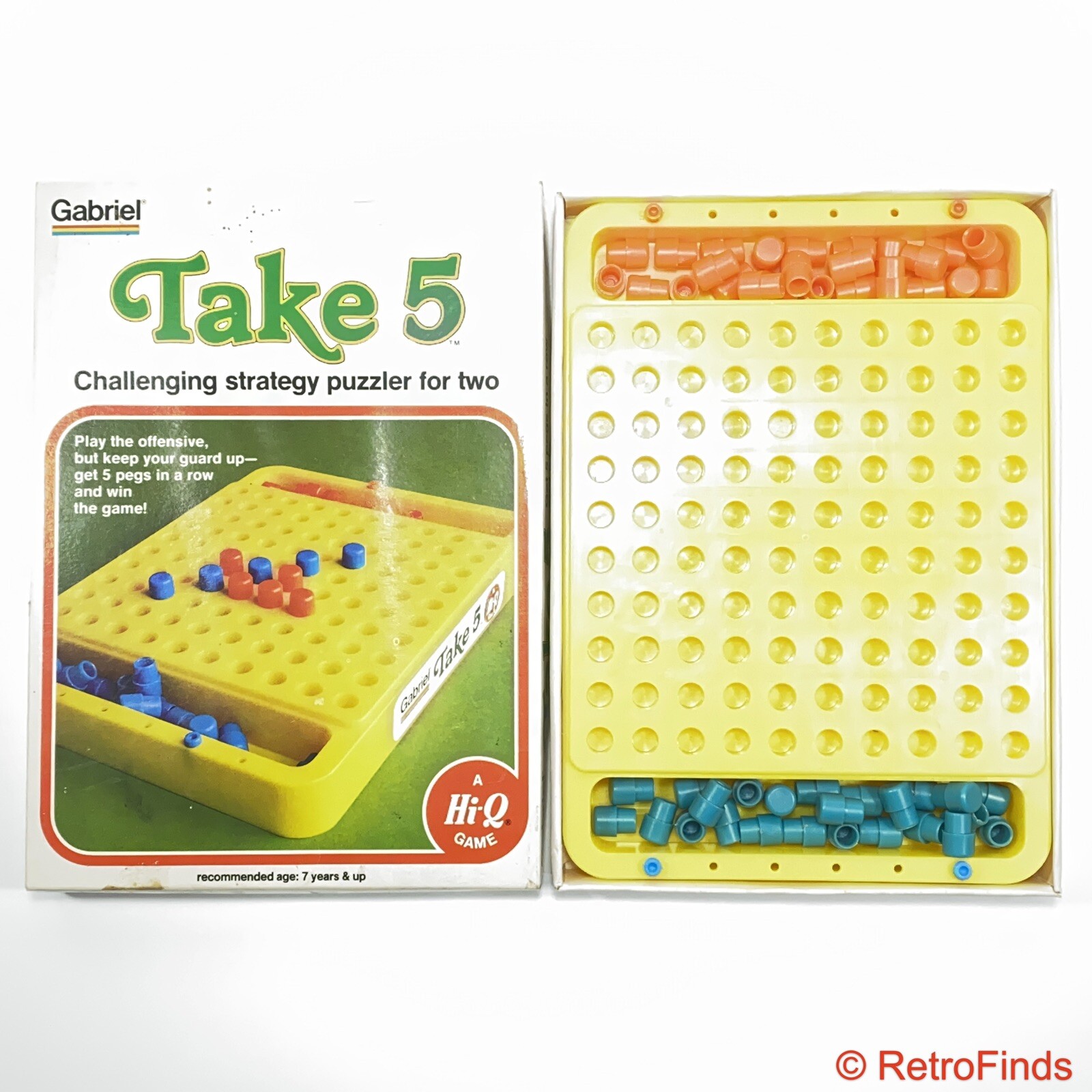 Vtg Take 5 Strategy Peg Game (1977, Gabriel) Complete