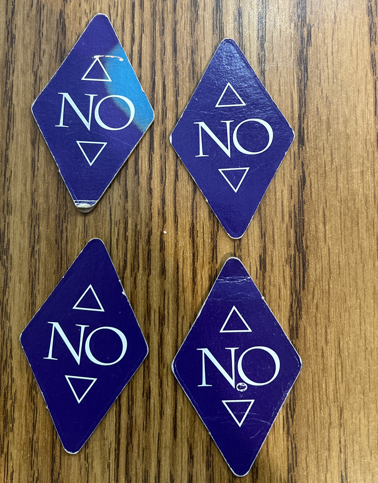 Vintage 1992 Ask Zandar Board Game Replacement 4 Yes / No Cards