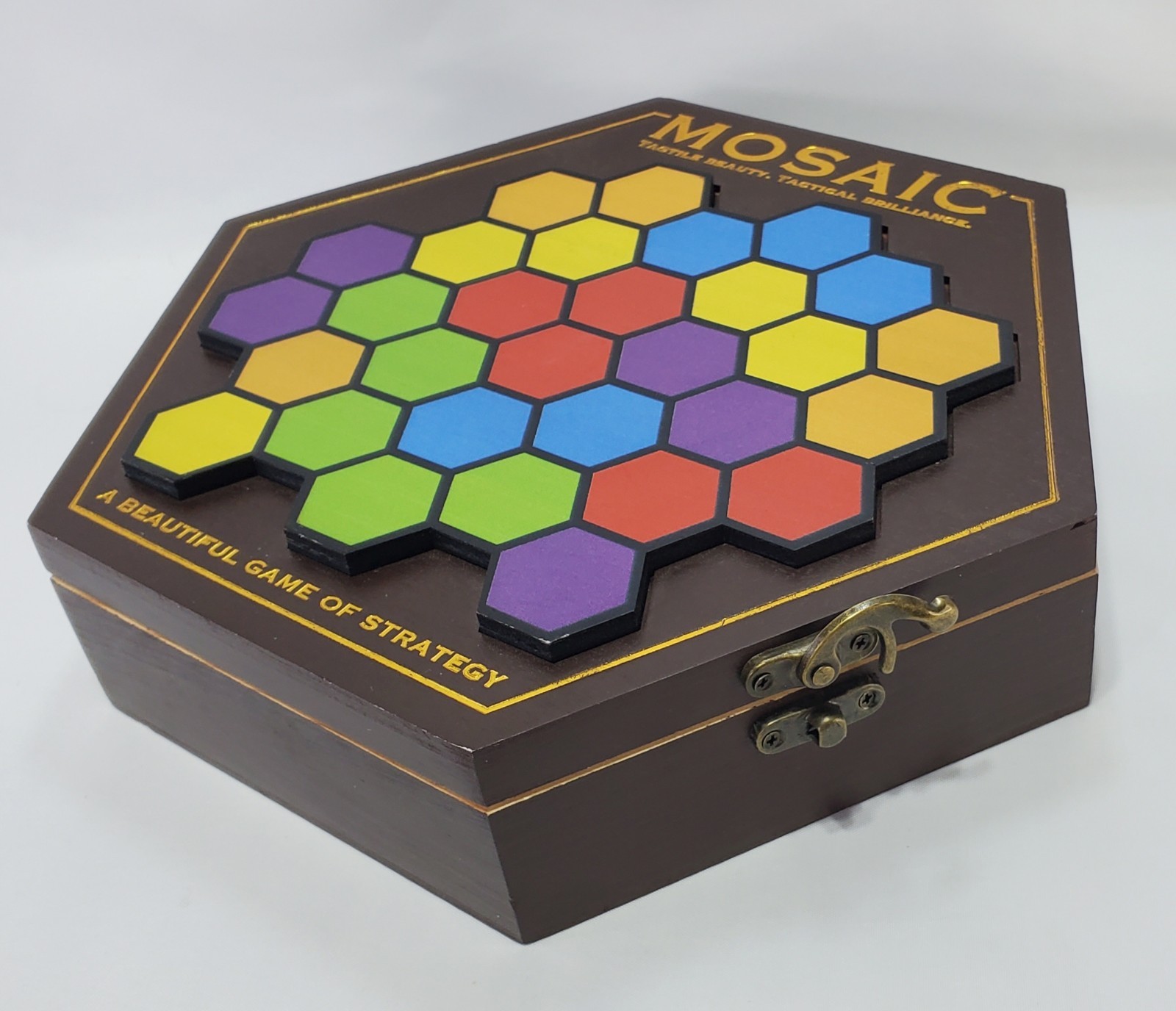 MOSAIC Game Tile Placement Colorful Strategy Board Game ▪︎ Wood Box