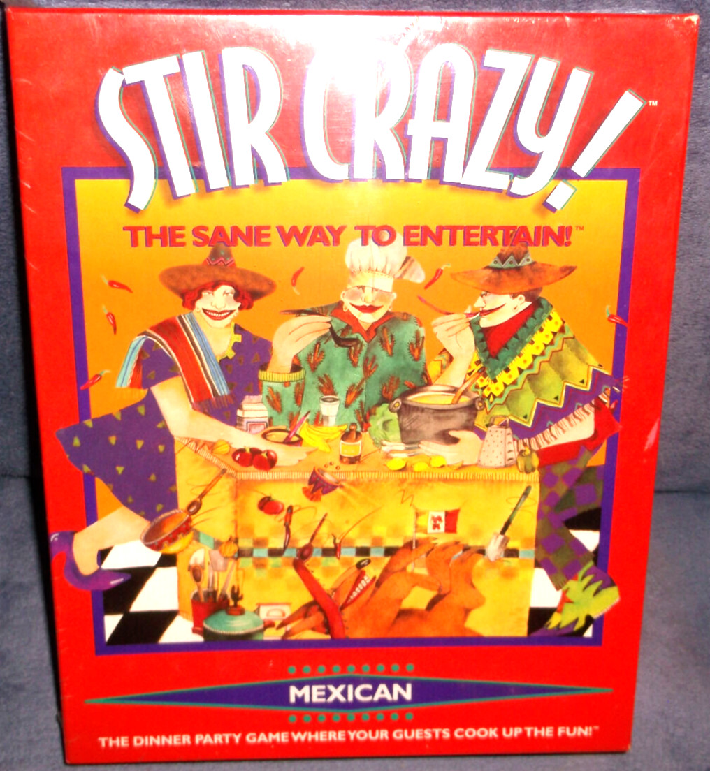 STIR CRAZY – THE SANE WAY TO ENTERTAIN – DINNER PARTY MEXICAN COOKING GAME – NEW