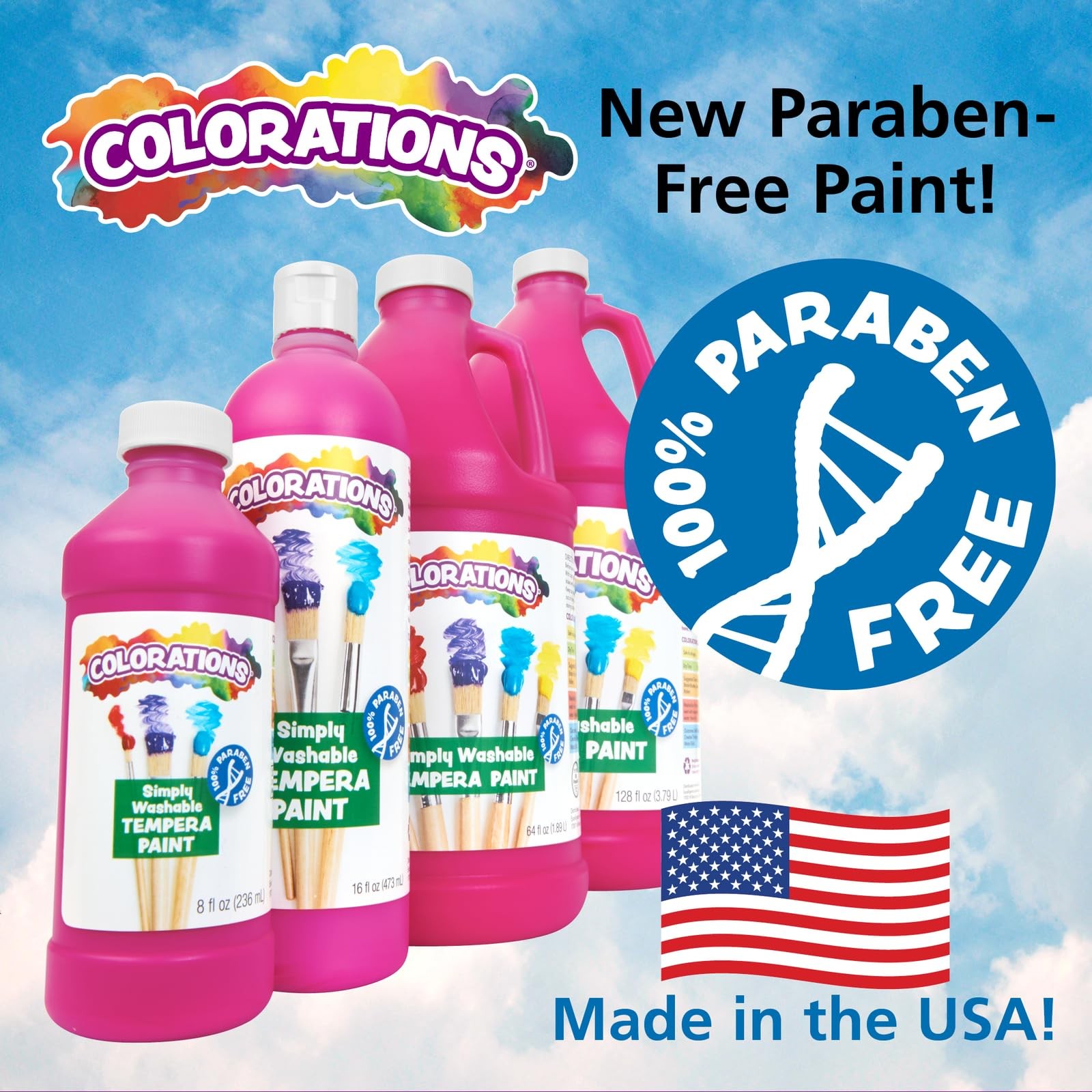 Tempera Paint 176 fl oz Set of 11 Colors Non Toxic Kids Craft SWT16 Colorations