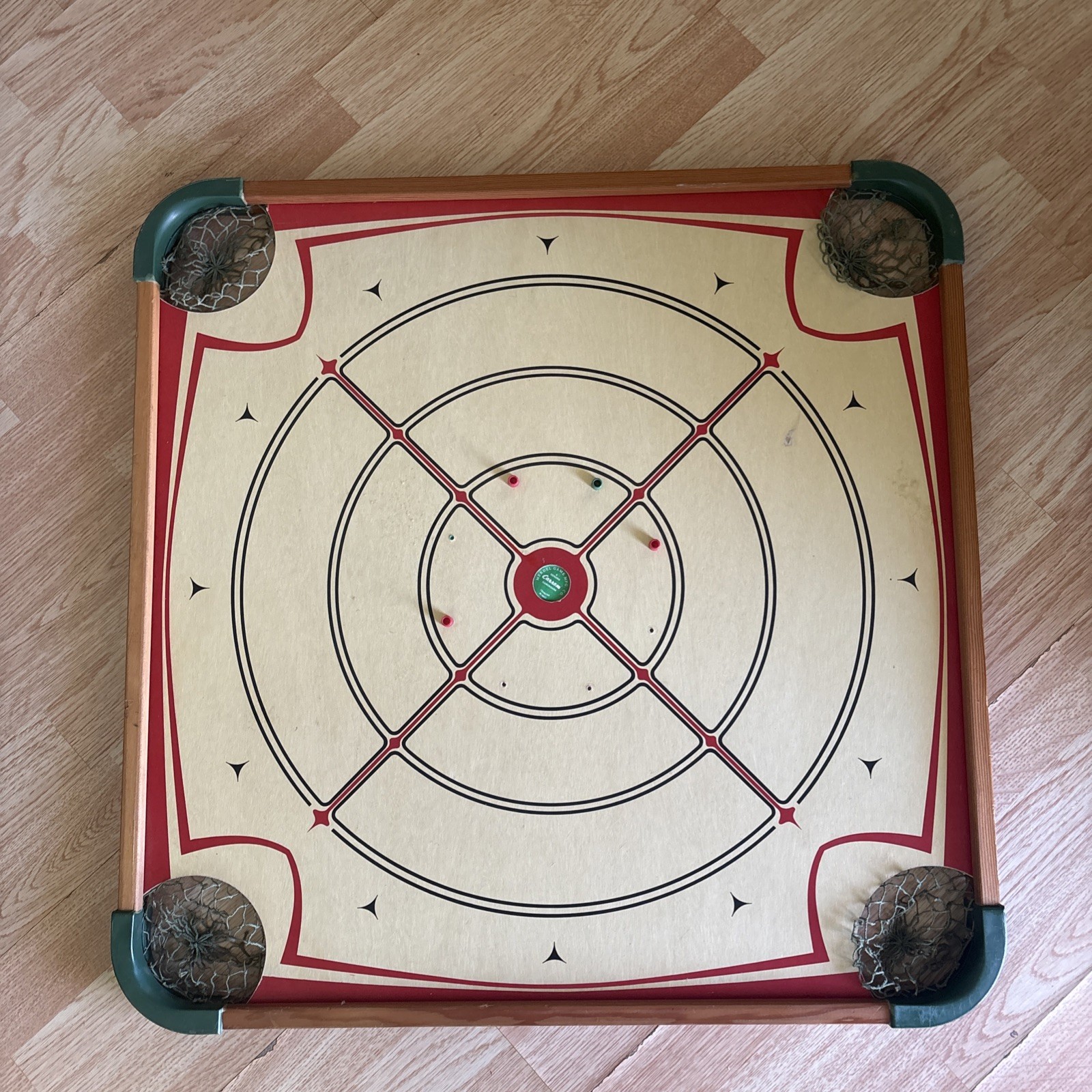 Vintage Carrom Game Board Wood Ludington Mi Carrom Company (Game Board Only)
