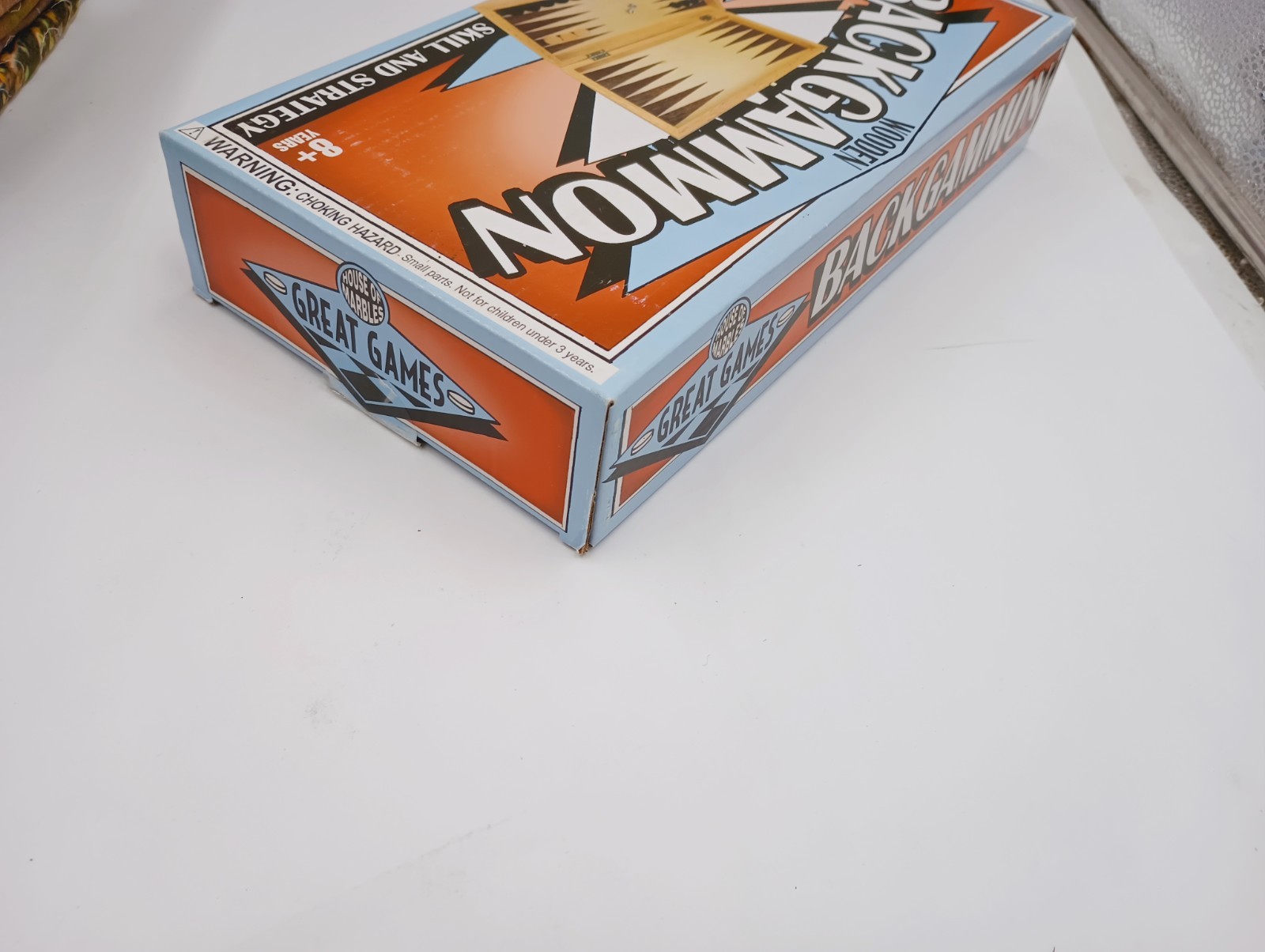 HOUSE OF MARBLES WOODEN BACKGAMMON BOARD GAME NEW FAST/FREE SHIP