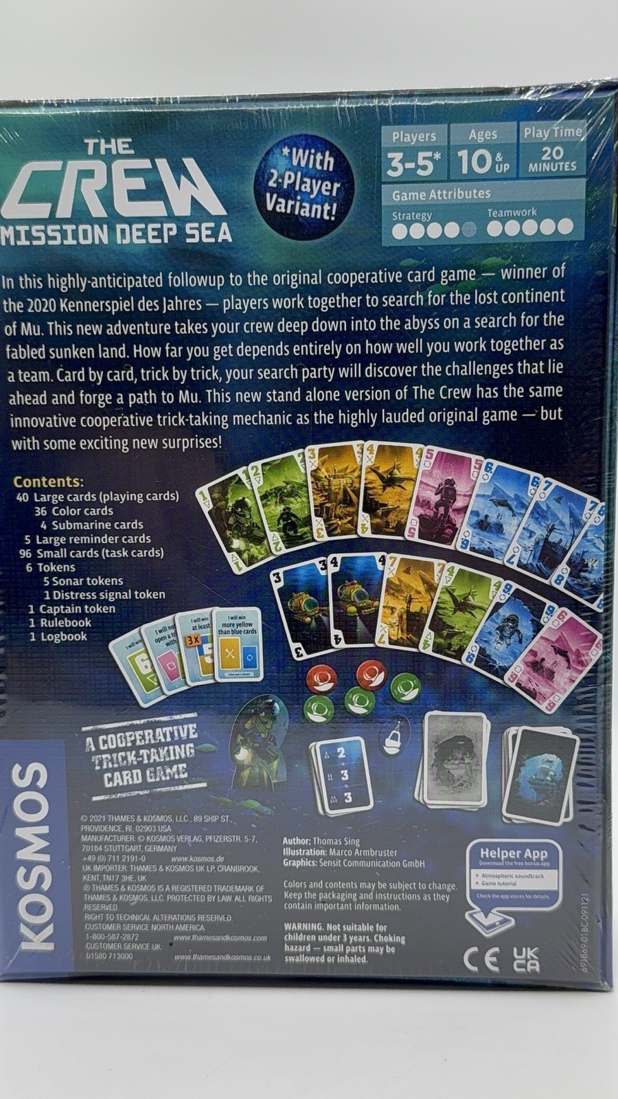 Factory Sealed Thames & Kosmos The Crew: Mission Deep Blue Sea Co-Op Card Game