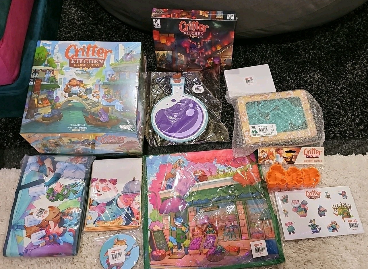 Critter Kitchen Deluxe Edition Kickstarter Merch Feast Pledge Tote Stickers New