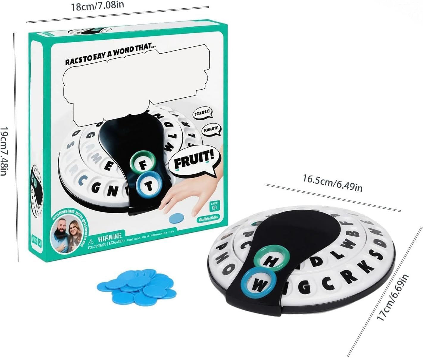 Starts with Ends with Word Game – Fast-Paced Family Word Game with 20 Tokens, Ca